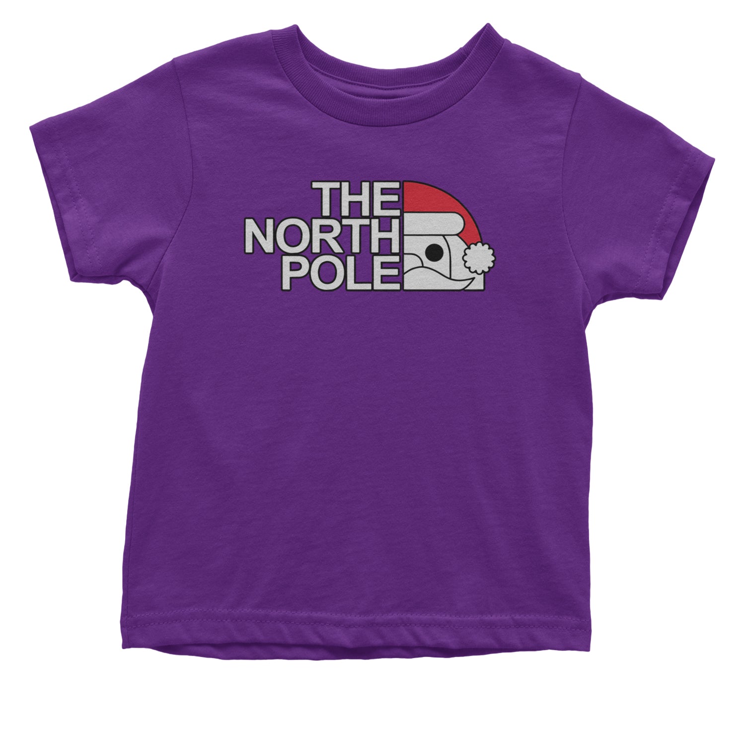 The North Pole Santa Face Infant One-Piece Romper Bodysuit and Toddler T-shirt Purple