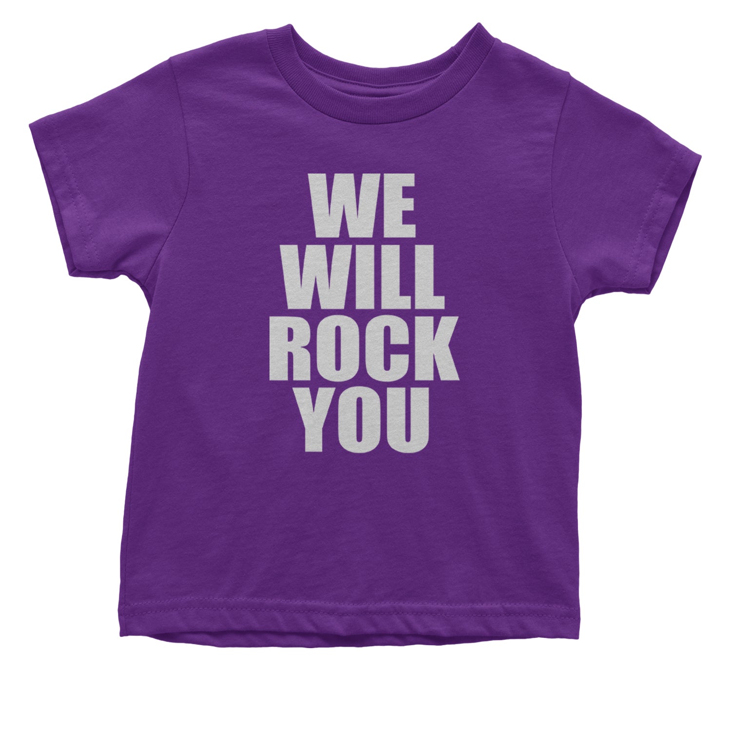 We Will Rock You Infant One-Piece Romper Bodysuit and Toddler T-shirt Purple