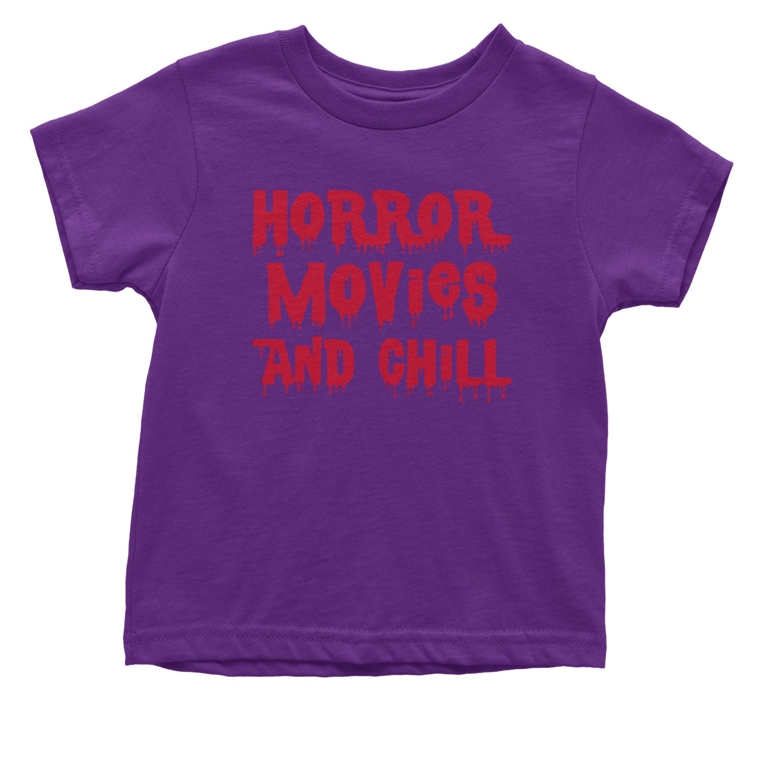 Horror Movies and Chill Infant One-Piece Romper Bodysuit and Toddler T-shirt Purple