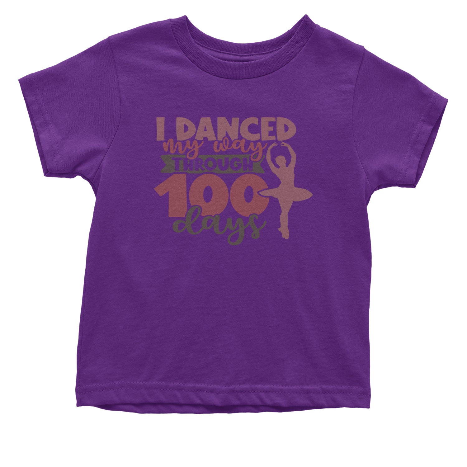 I Danced My Way Through 100 Days Of School Infant One-Piece Romper Bodysuit and Toddler T-shirt Purple