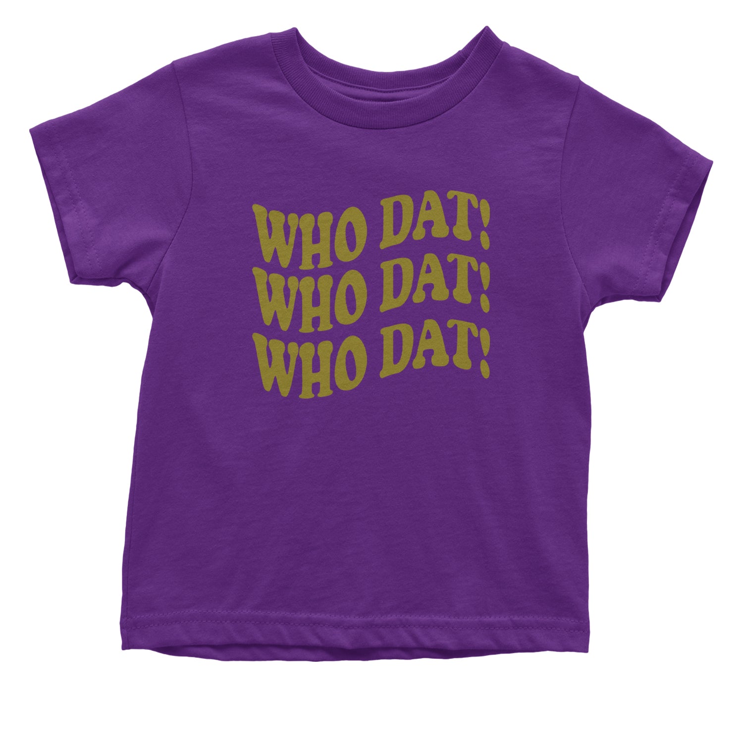 Who Dat Wavy Design Who Dat Nation Infant One-Piece Romper Bodysuit and Toddler T-shirt Purple