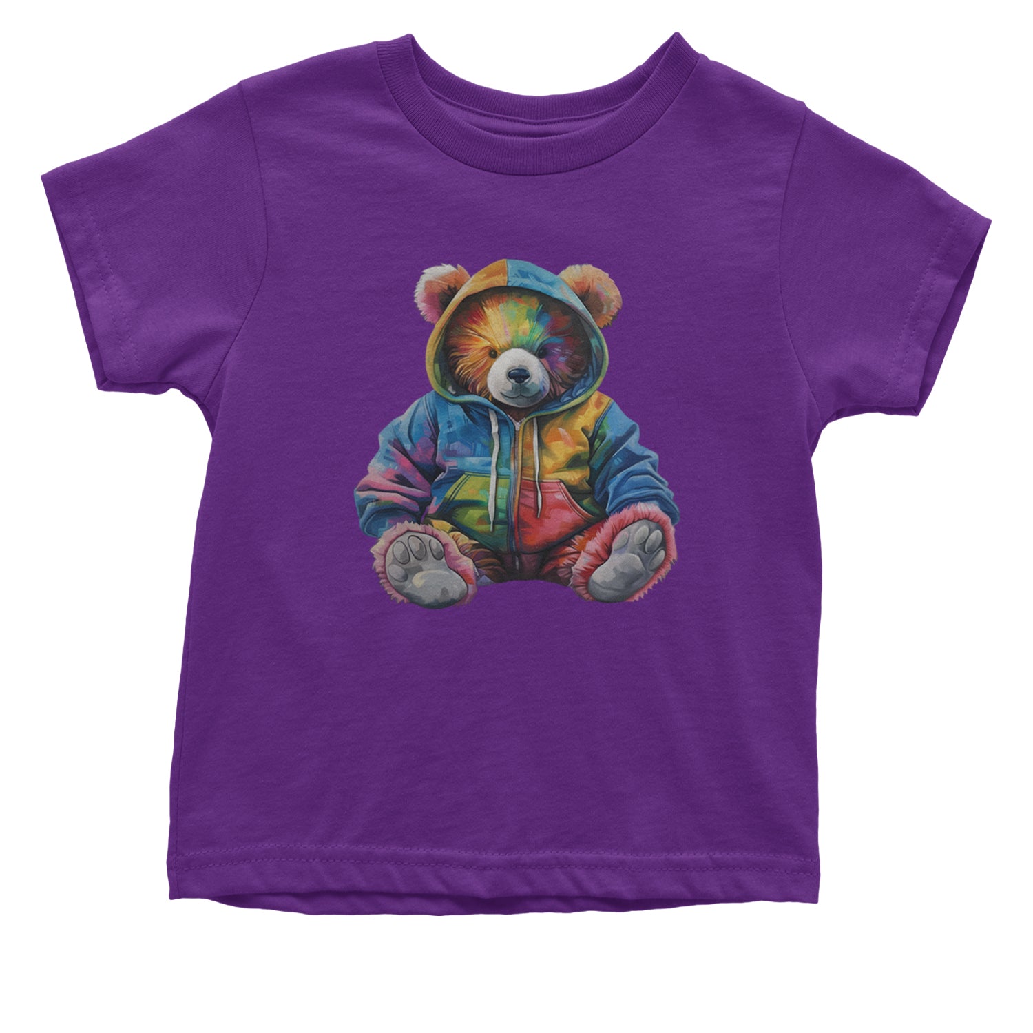 Rainbow Streetwear Urban Graffiti Bear Infant One-Piece Romper Bodysuit Or Toddler T-shirt Purple