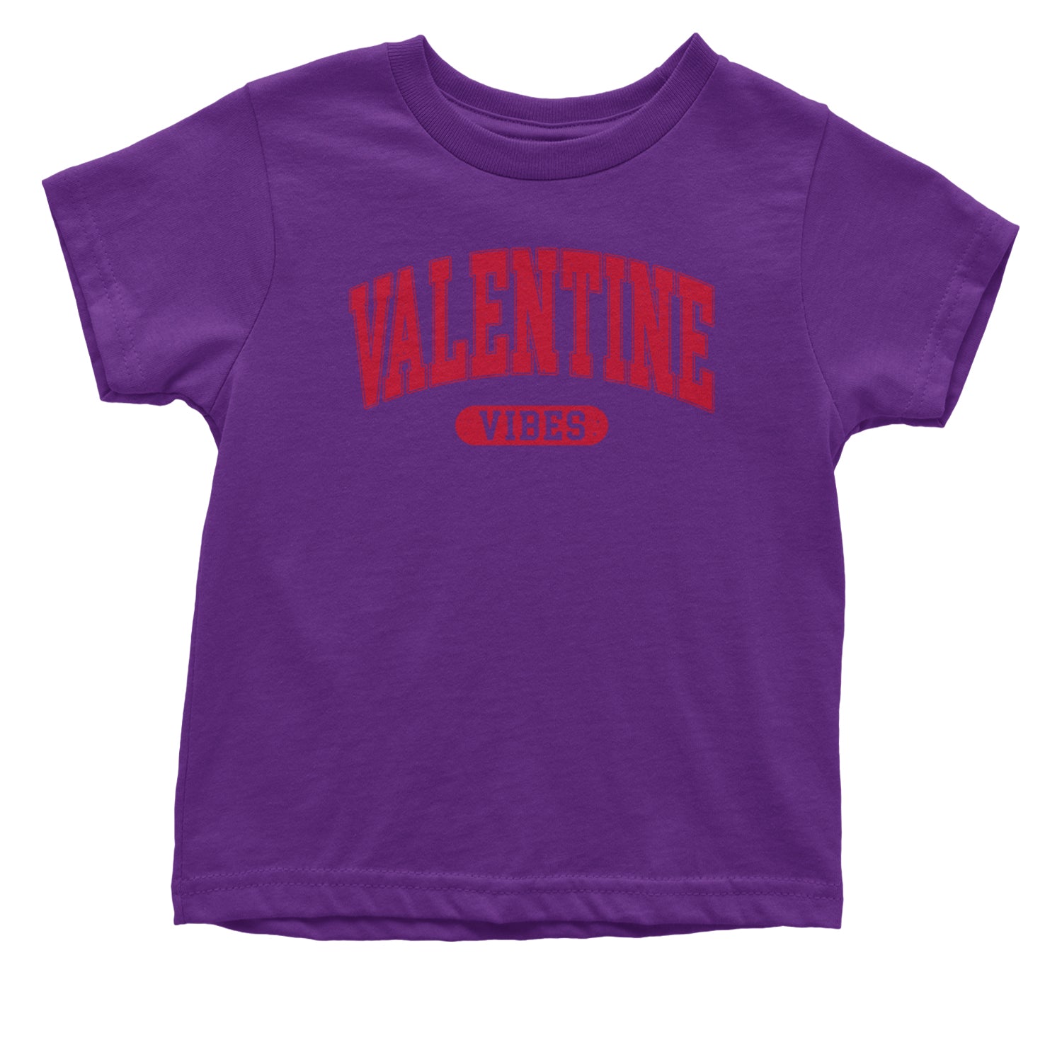 Valentines Vibes Infant One-Piece Romper Bodysuit and Toddler T-shirt Purple