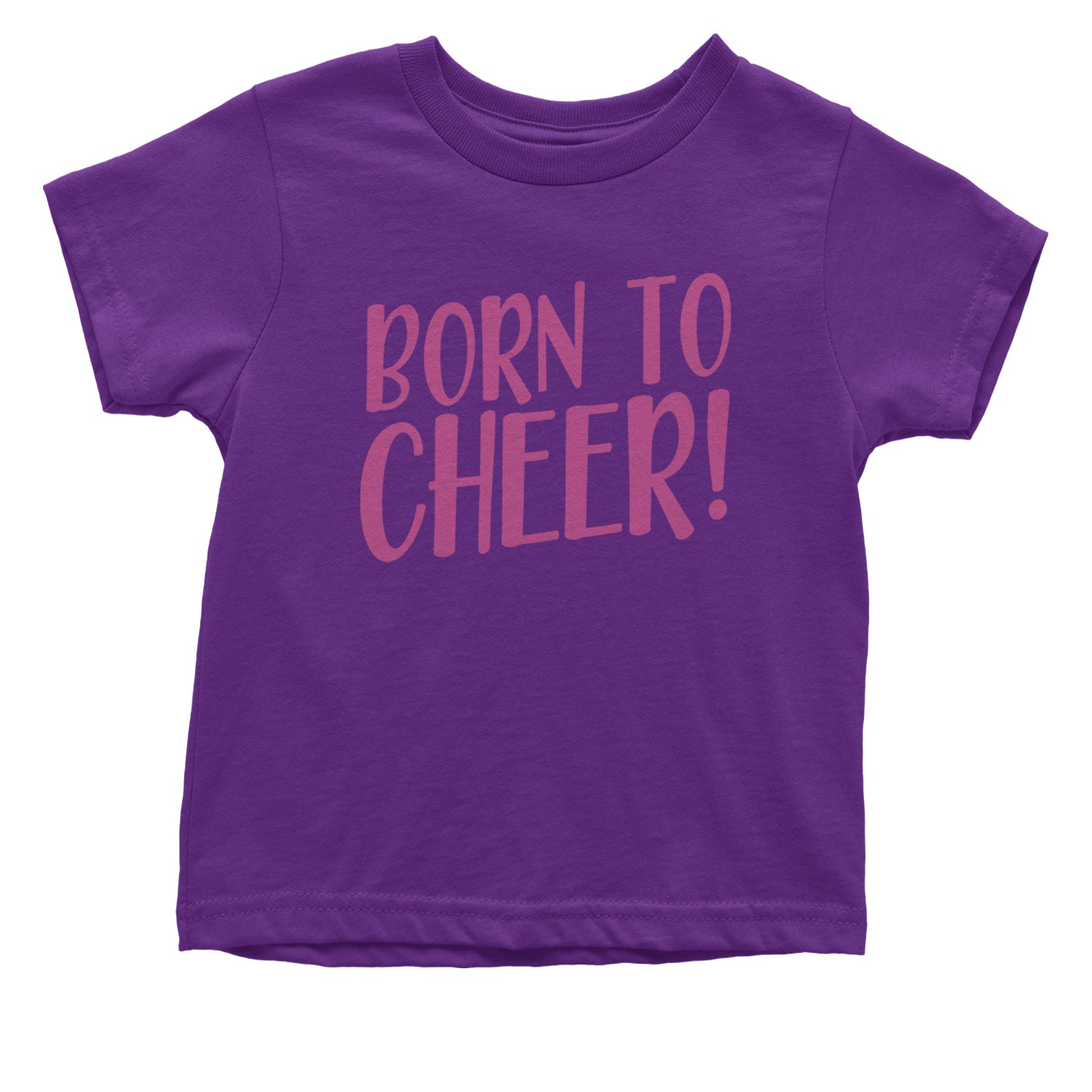 Born To Cheer Infant One-Piece Romper Bodysuit and Toddler T-shirt Purple