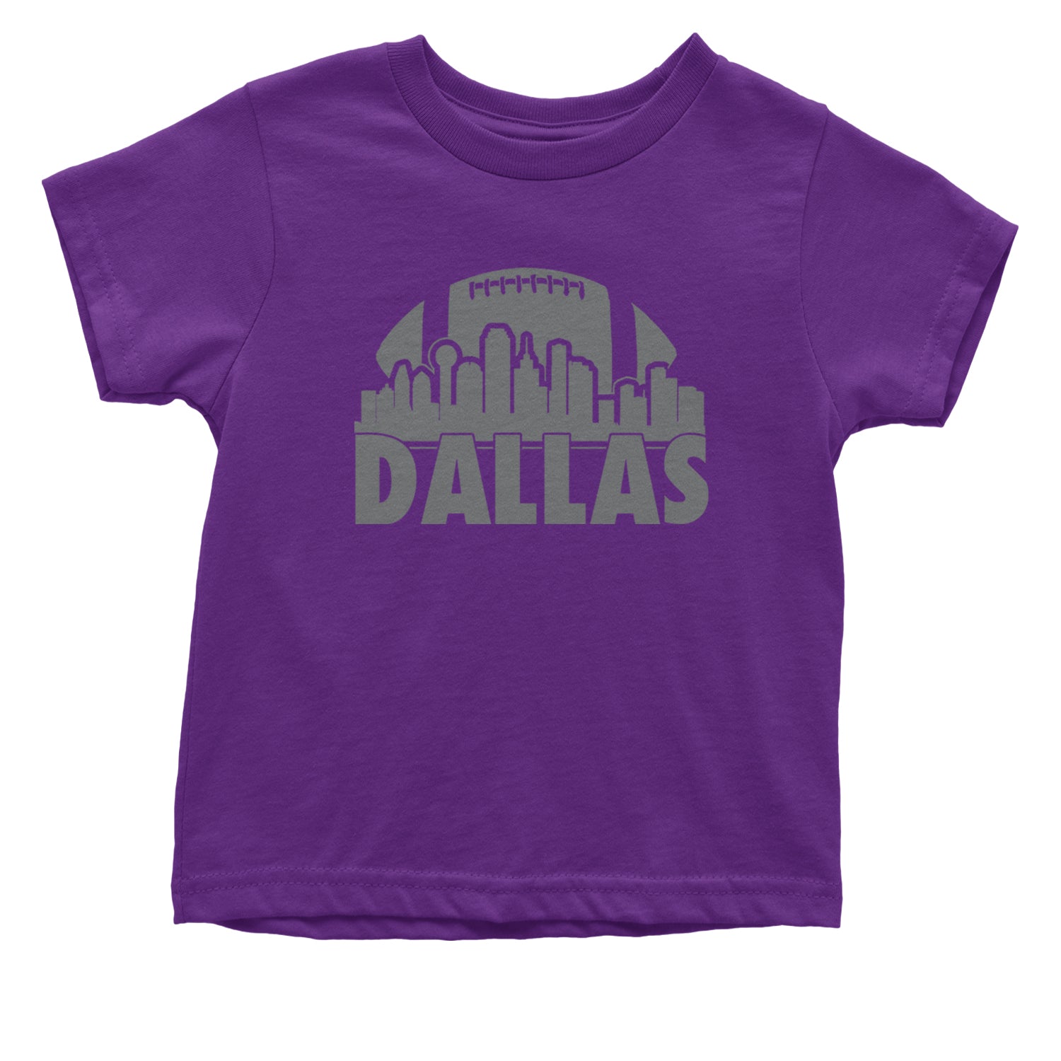 Dallas Texas Skyline Infant One-Piece Romper Bodysuit and Toddler T-shirt Purple