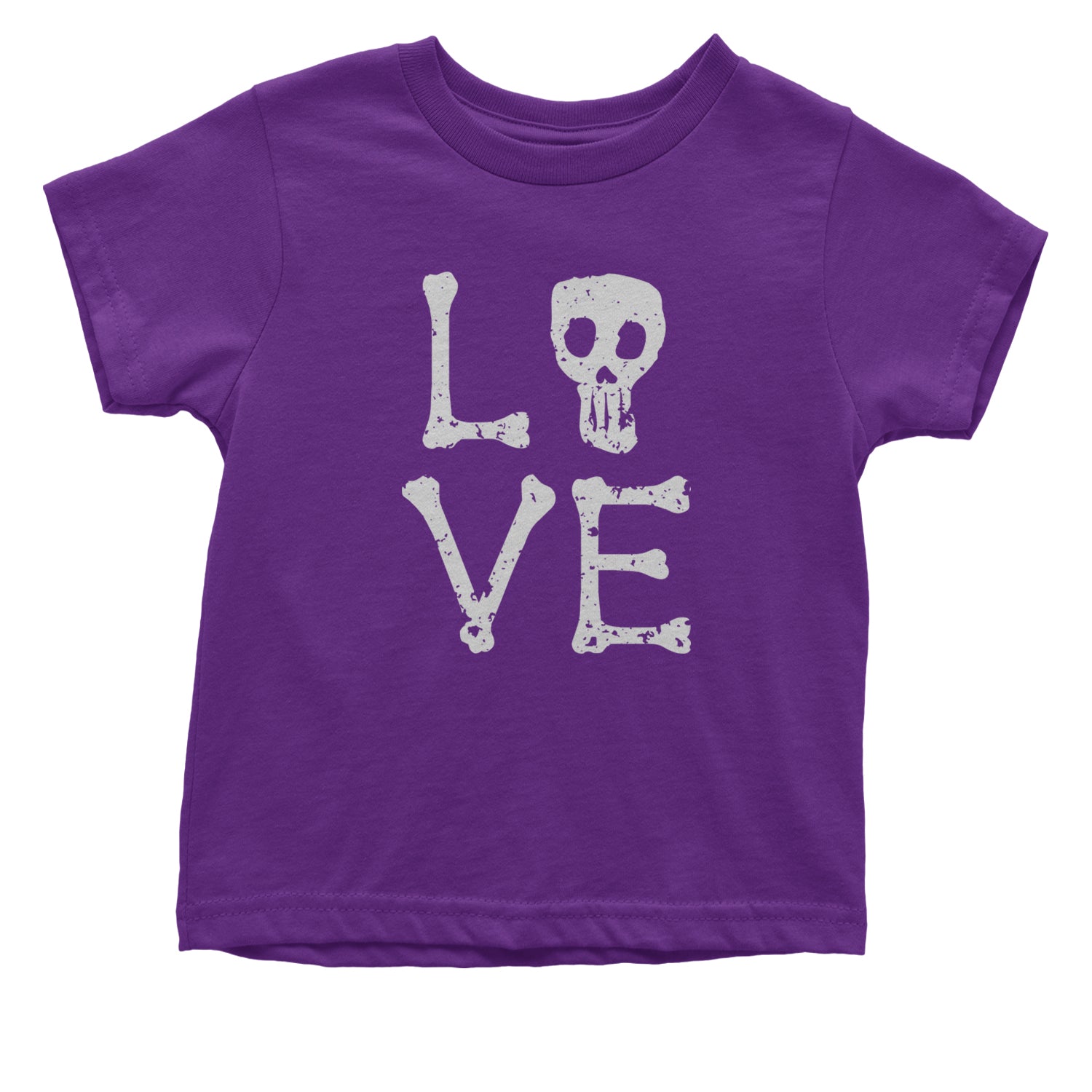 Love Skeleton Bones Infant One-Piece Romper Bodysuit and Toddler T-shirt Purple