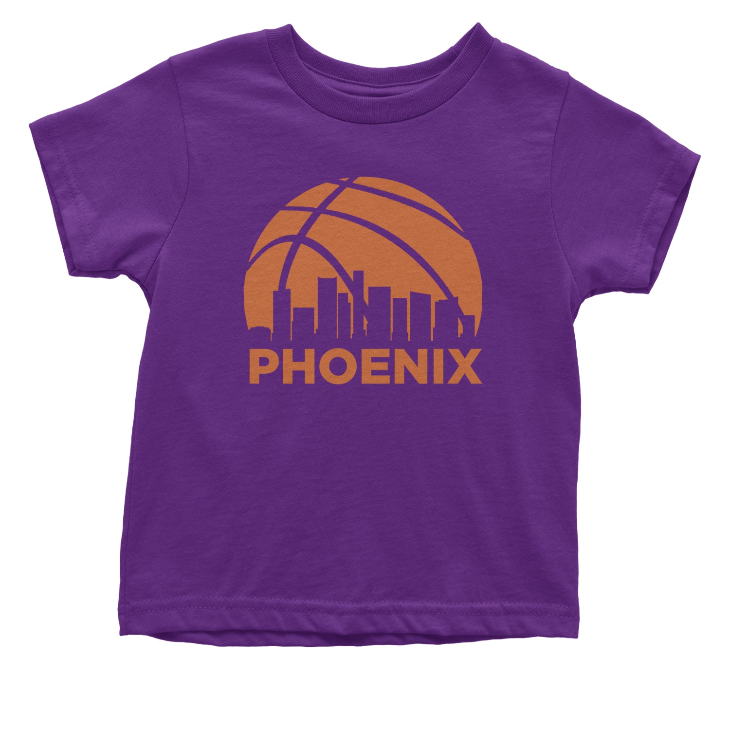 Phoenix Basketball Sunset City Skyline Infant One-Piece Romper Bodysuit and Toddler T-shirt Purple