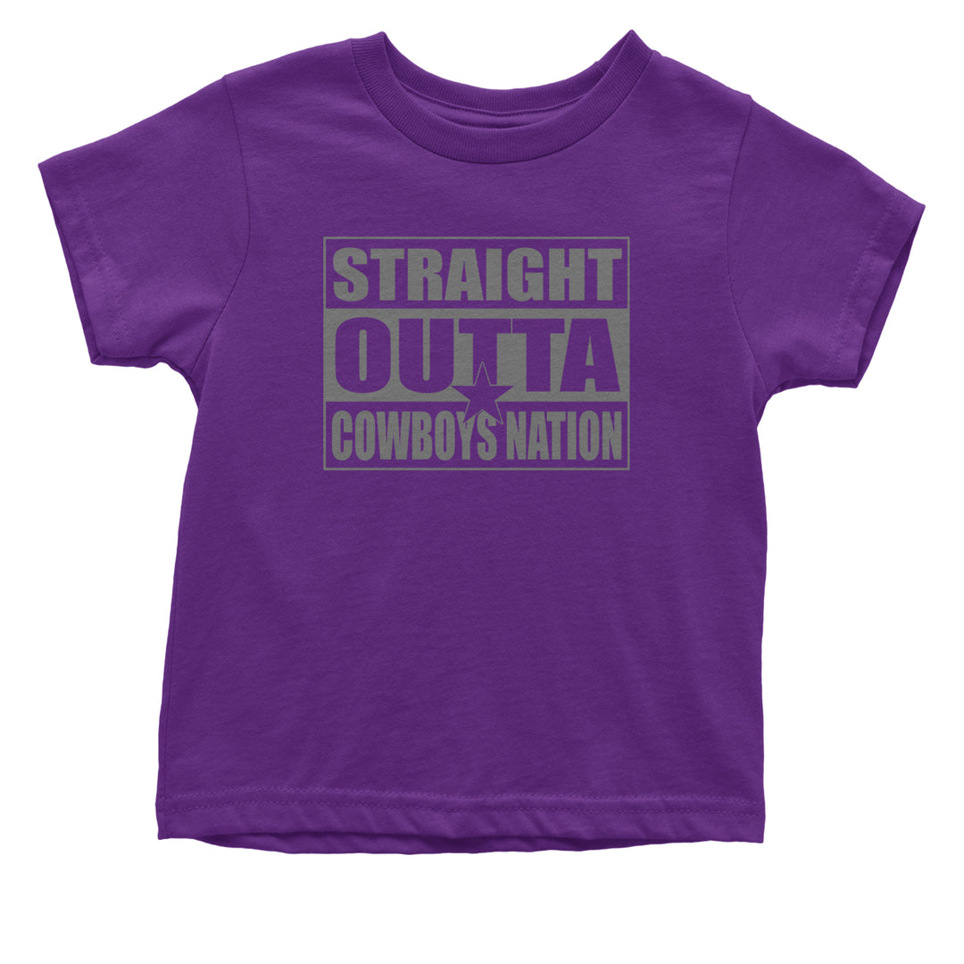 Straight Outta Cowboys Nation   Infant One-Piece Romper Bodysuit and Toddler T-shirt Purple