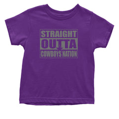 Straight Outta Cowboys Nation   Infant One-Piece Romper Bodysuit and Toddler T-shirt Purple