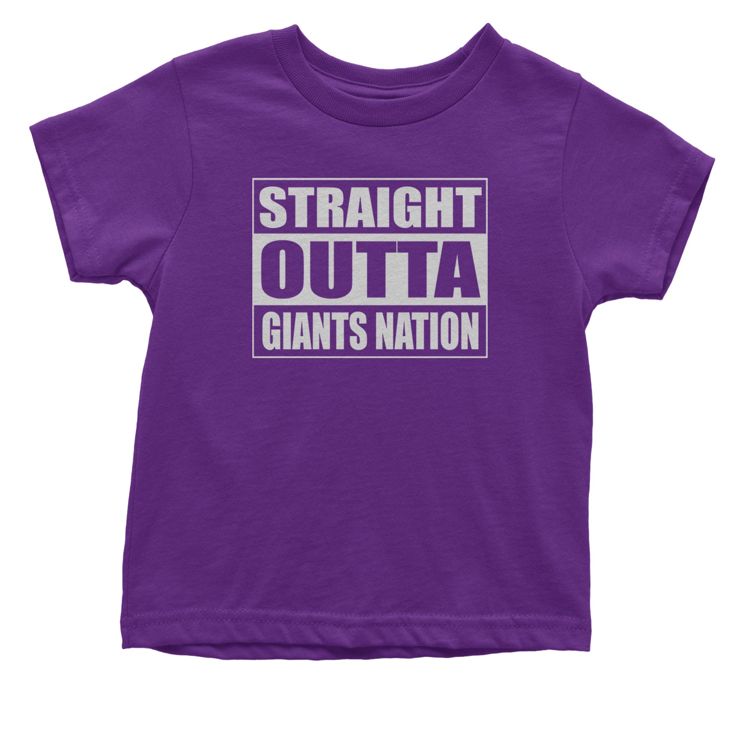 Straight Outta Giants Nation   Infant One-Piece Romper Bodysuit and Toddler T-shirt Purple