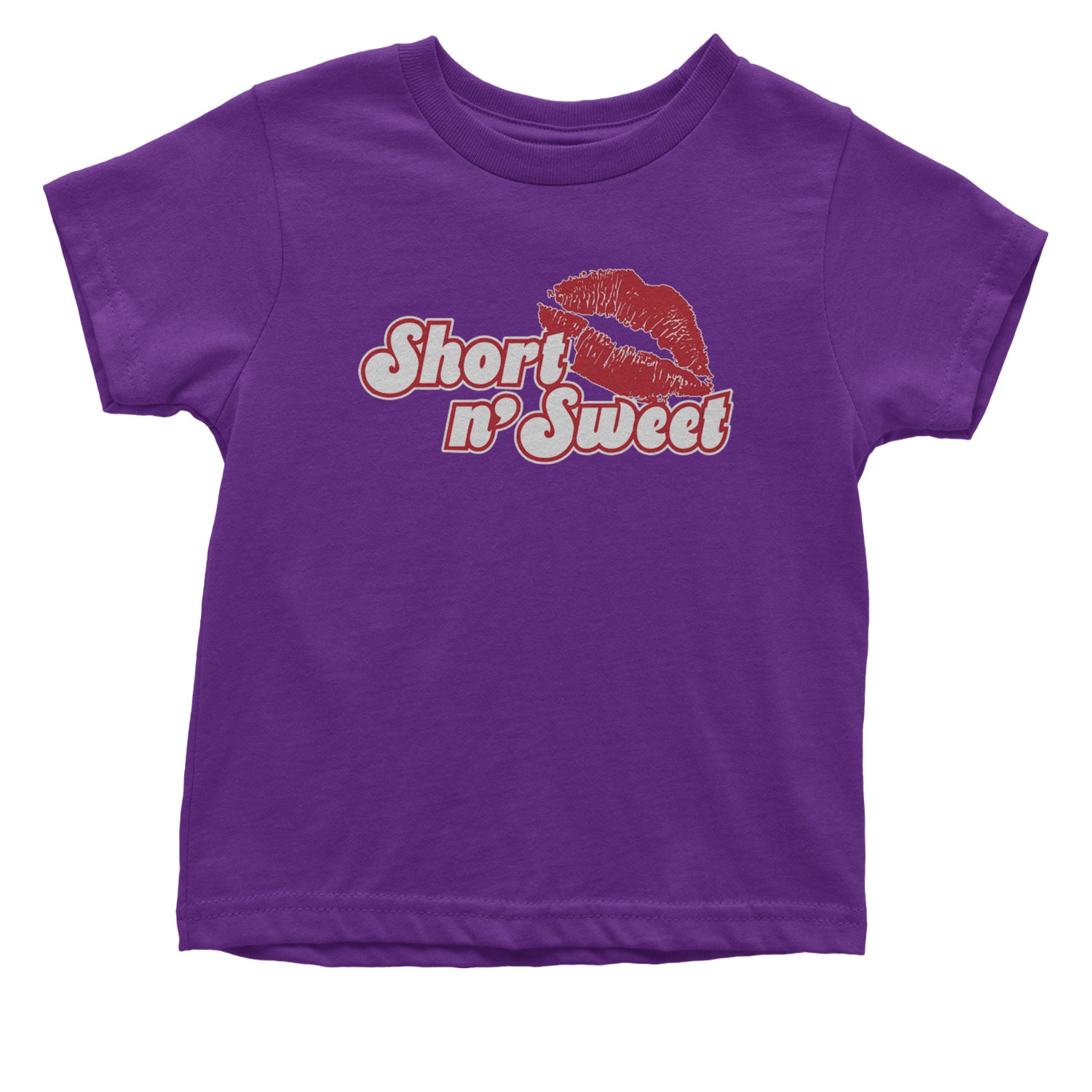 Short N' Sweet Red Lips Infant One-Piece Romper Bodysuit and Toddler T-shirt Purple