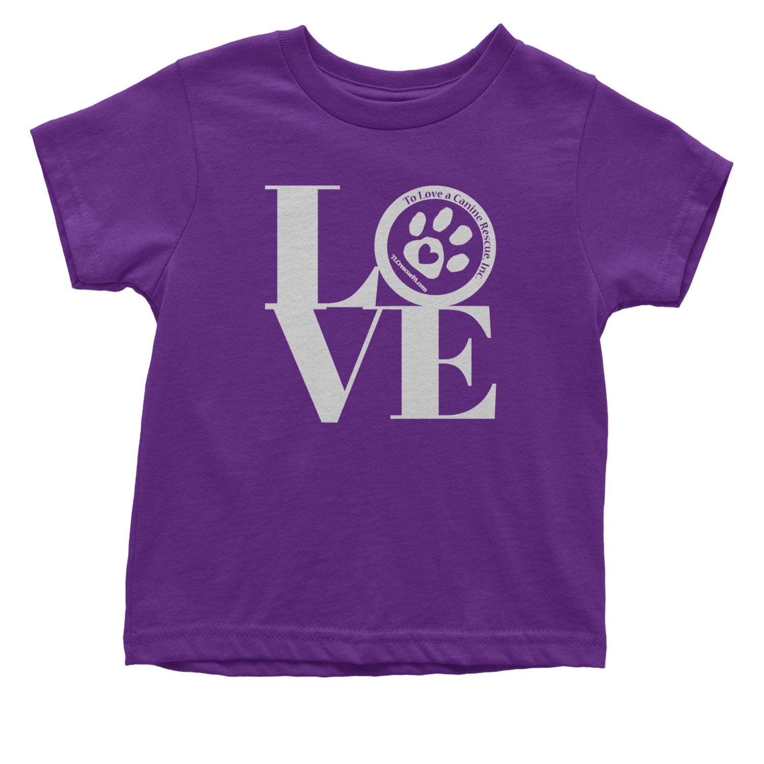 TLC LOVE Dog Rescue Infant One-Piece Romper Bodysuit and Toddler T-shirt Purple