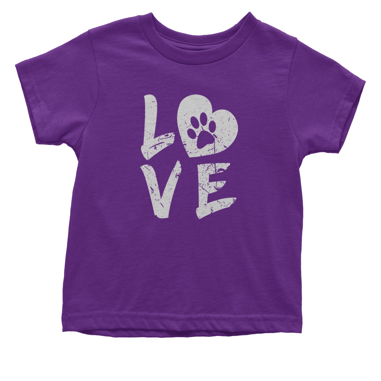 I Love My Dog Paw Print  Infant One-Piece Romper Bodysuit and Toddler T-shirt Purple