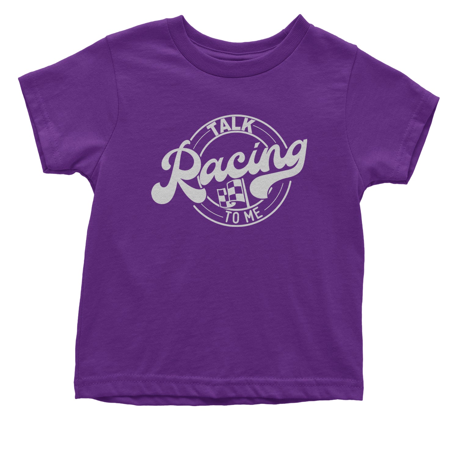 Talk Racing To Me Infant One-Piece Romper Bodysuit and Toddler T-shirt Purple