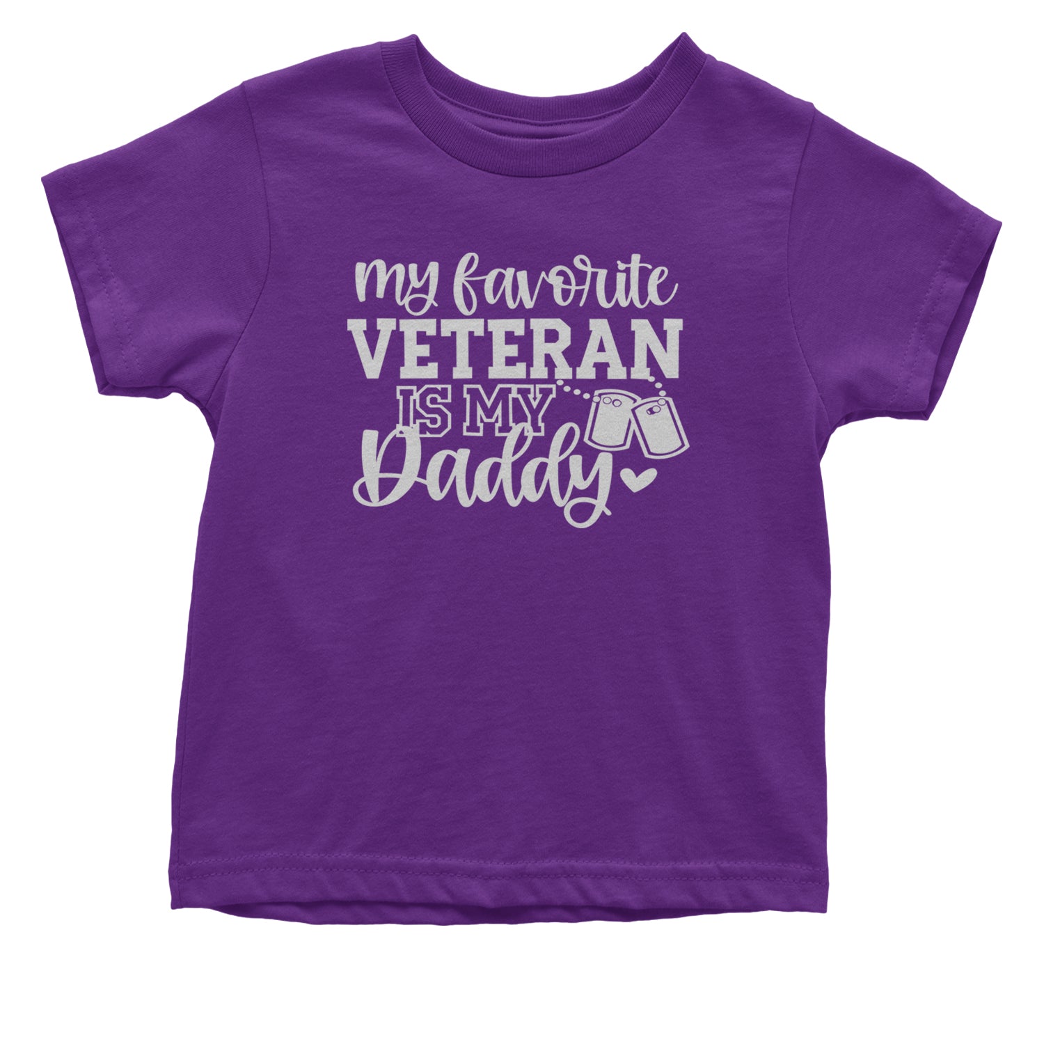 My Favorite Veteran Is My Daddy Infant One-Piece Romper Bodysuit and Toddler T-shirt Purple