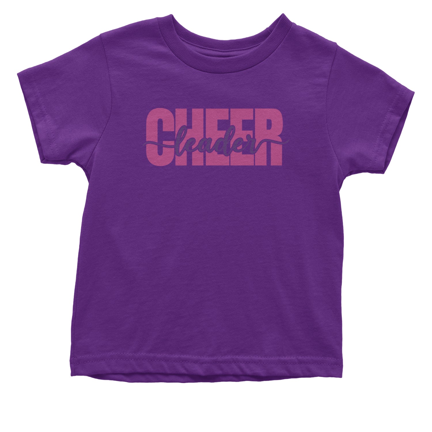 Cheerleader with Scripted Flair Infant One-Piece Romper Bodysuit and Toddler T-shirt Purple