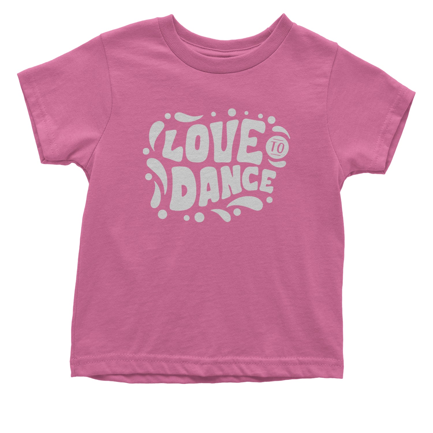 Love To Dance Infant One-Piece Romper Bodysuit and Toddler T-shirt Raspberry