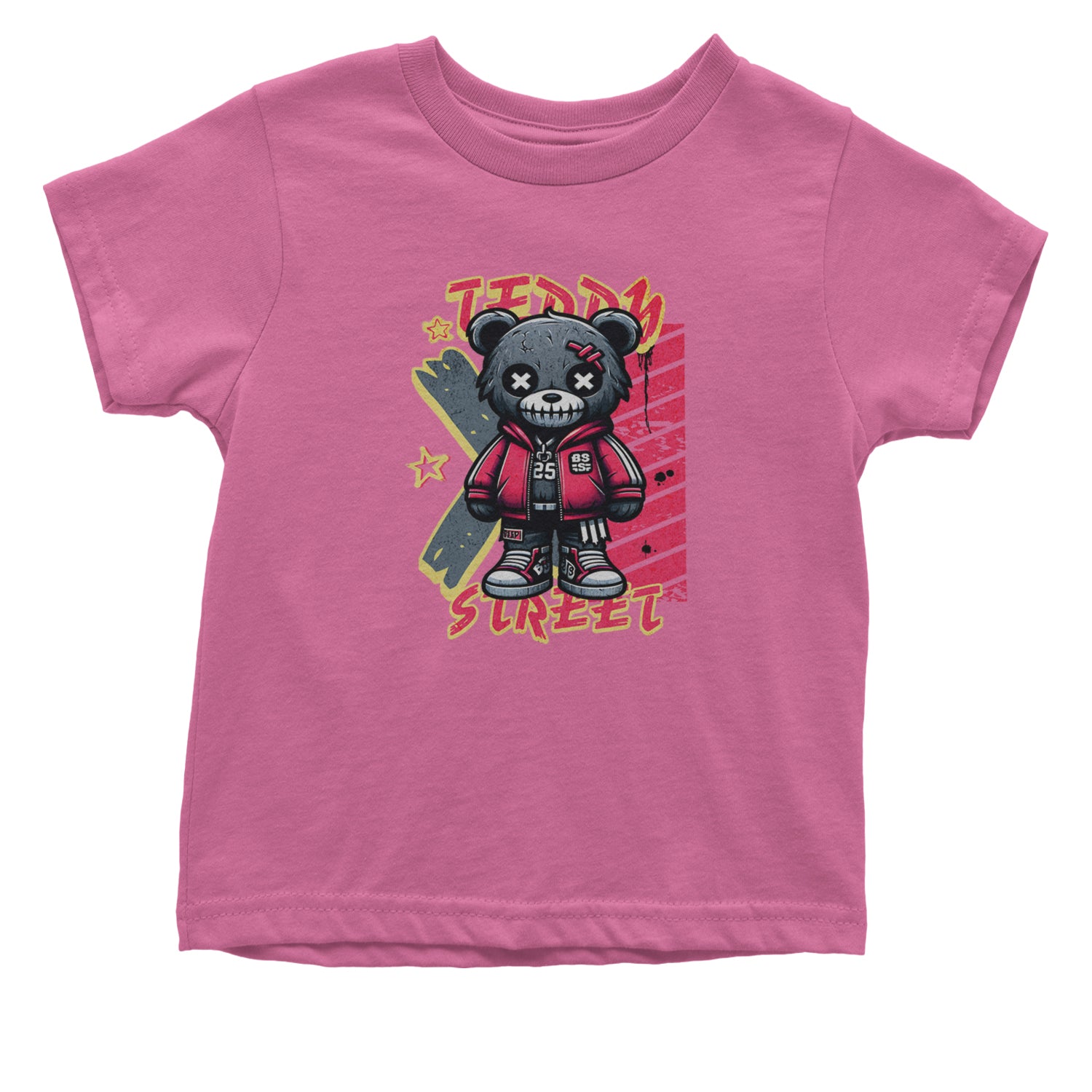 Teddy Attitude Urban Graffiti Bear Infant One-Piece Romper Bodysuit Or Toddler T-shirt Raspberry