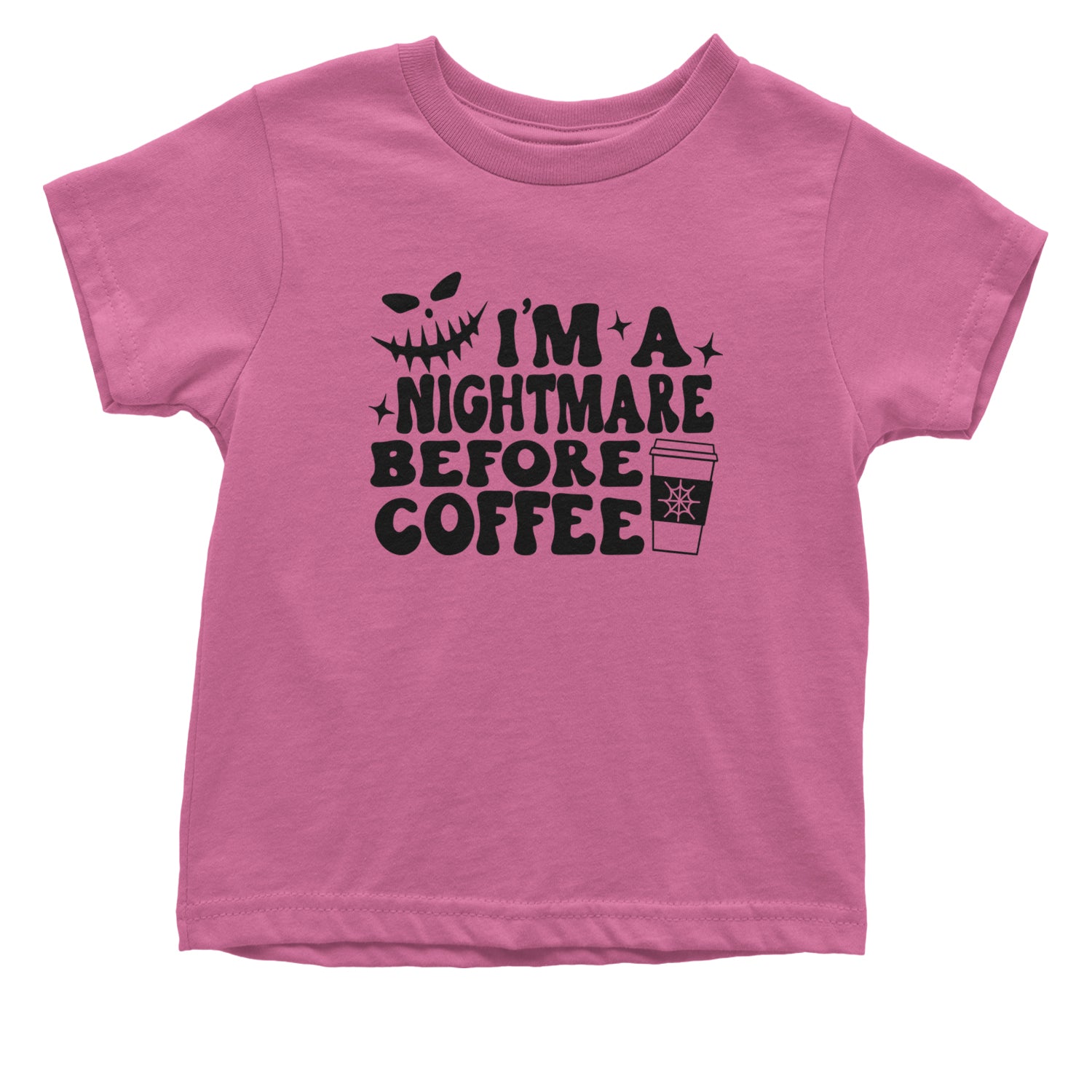 I'm A Nightmare Before Coffee Infant One-Piece Romper Bodysuit and Toddler T-shirt Raspberry