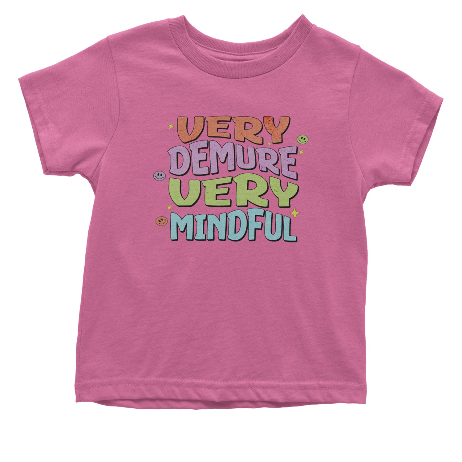 Very Demure, Very Mindful Infant One-Piece Romper Bodysuit and Toddler T-shirt Raspberry