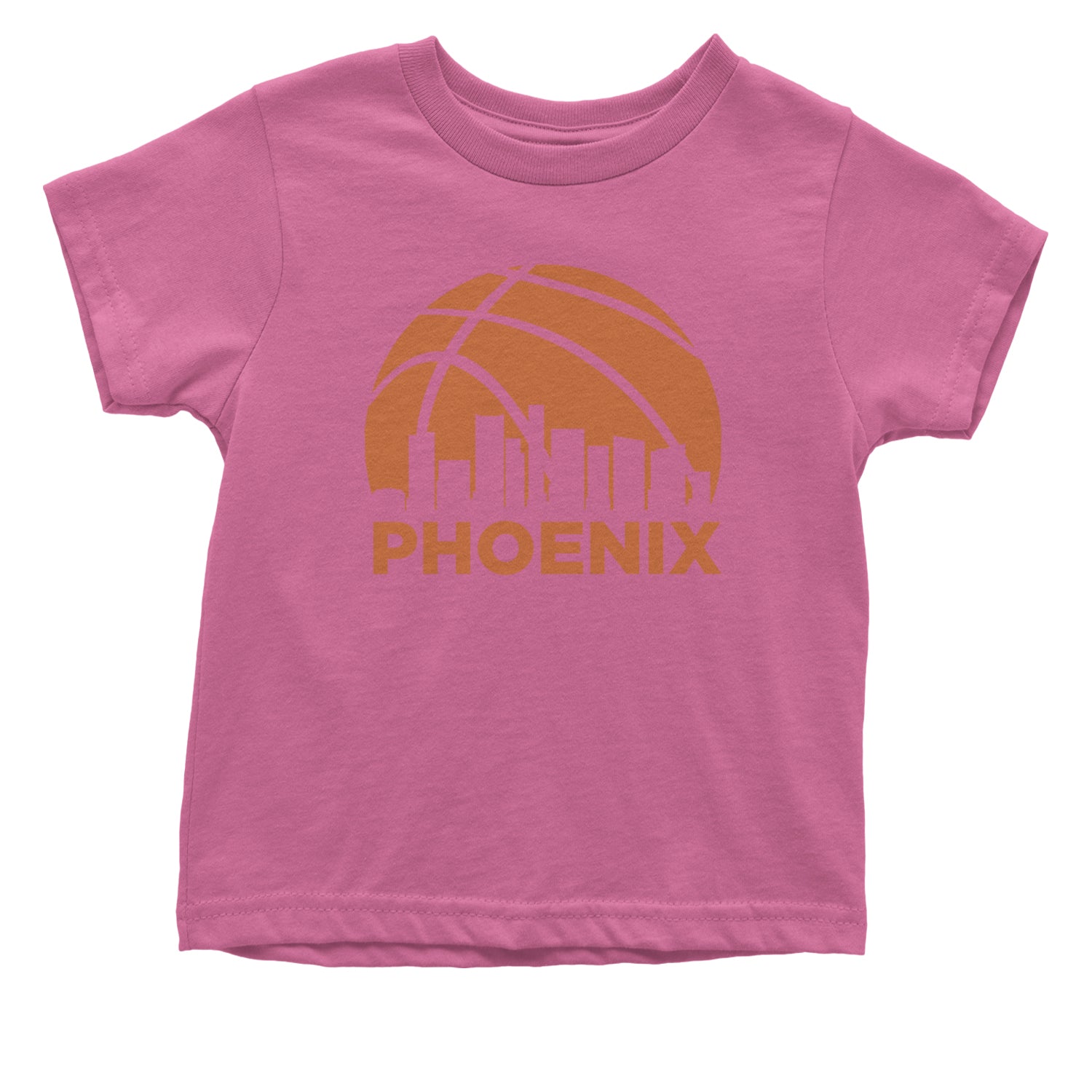 Phoenix Basketball Sunset City Skyline Infant One-Piece Romper Bodysuit and Toddler T-shirt Raspberry