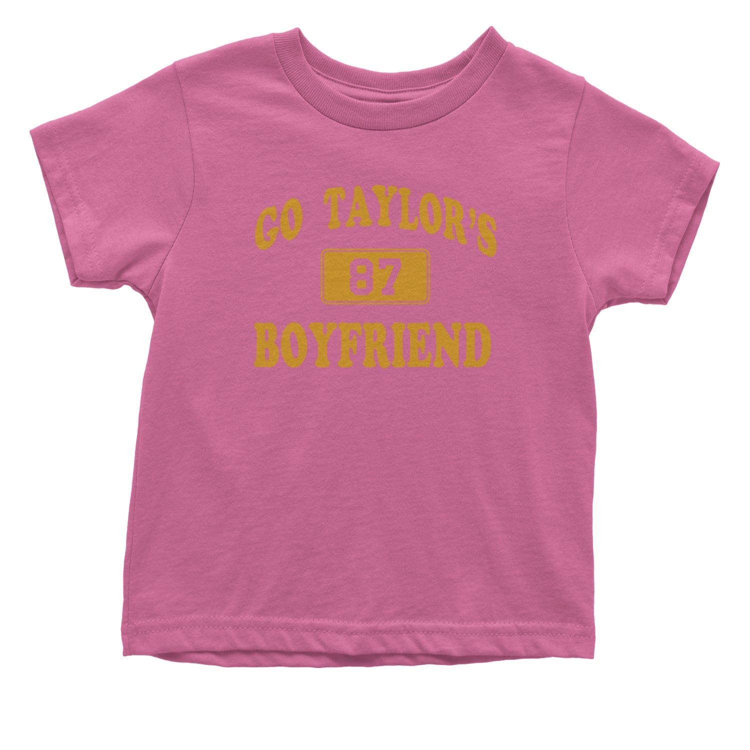 Go Taylor's Boyfriend Kansas City Infant One-Piece Romper Bodysuit and Toddler T-shirt Raspberry