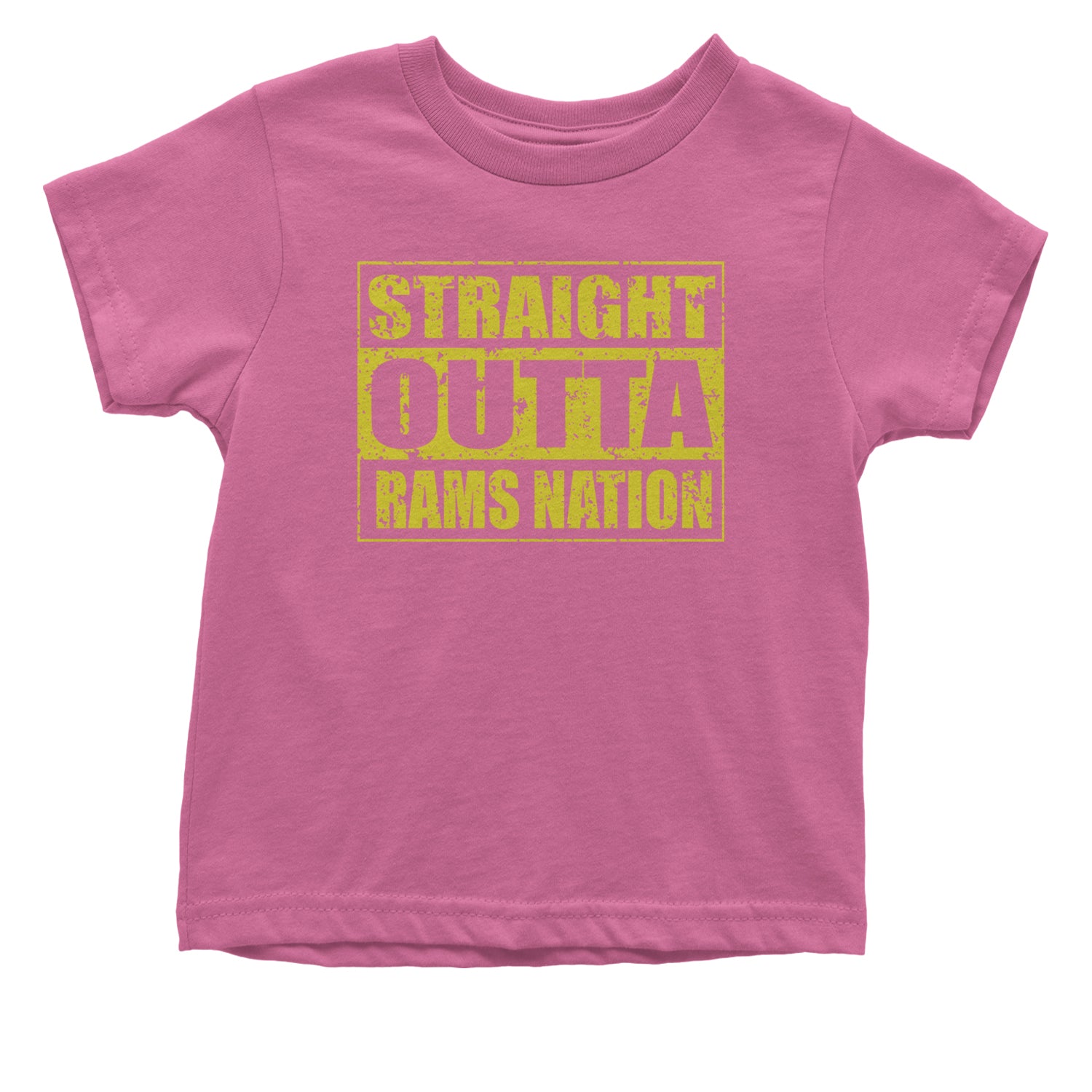 Straight Outta Rams Nation   Infant One-Piece Romper Bodysuit and Toddler T-shirt Raspberry