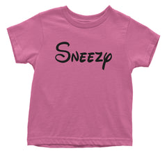 Sneezy - 7 Dwarfs Costume Infant One-Piece Romper Bodysuit and Toddler T-shirt Raspberry