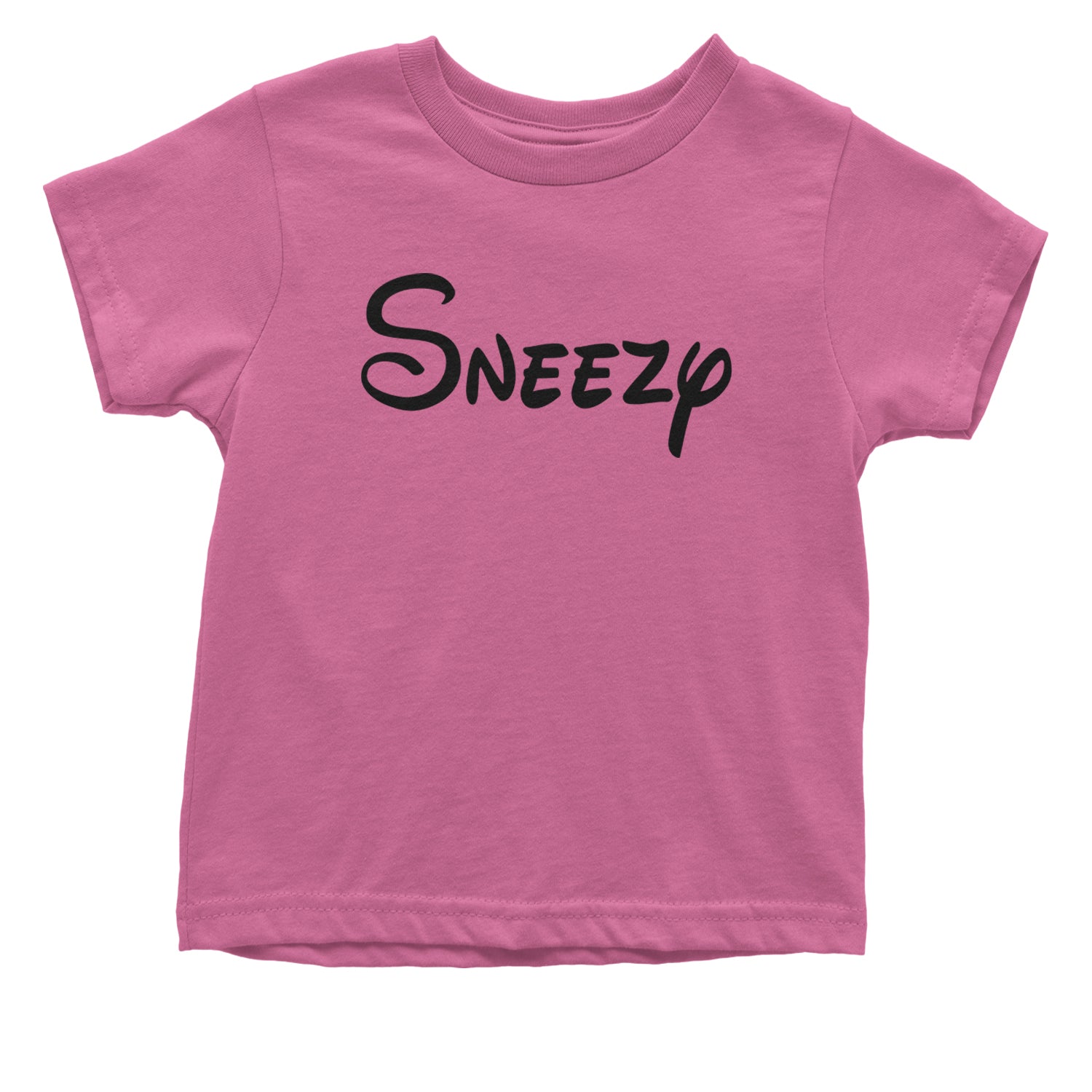 Sneezy - 7 Dwarfs Costume Infant One-Piece Romper Bodysuit and Toddler T-shirt Raspberry