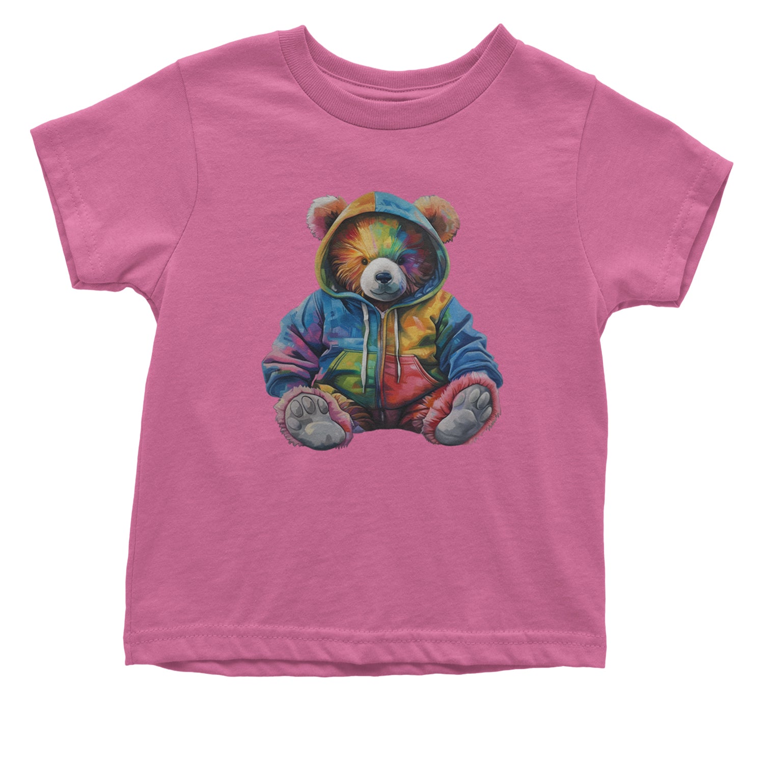 Rainbow Streetwear Urban Graffiti Bear Infant One-Piece Romper Bodysuit Or Toddler T-shirt Raspberry