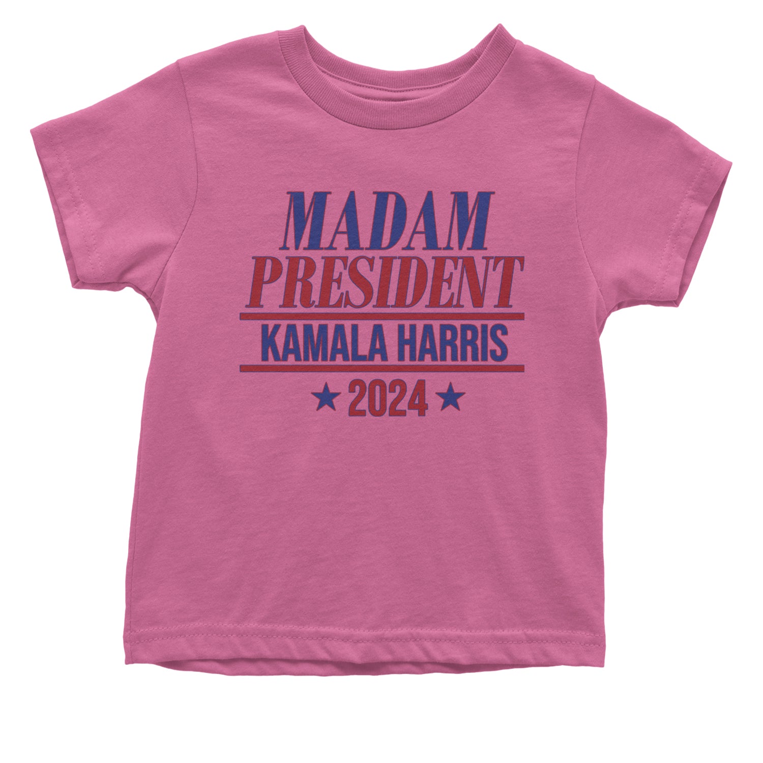 Madam President - Support kamala Harris For President 2024 Infant One-Piece Romper Bodysuit and Toddler T-shirt Raspberry