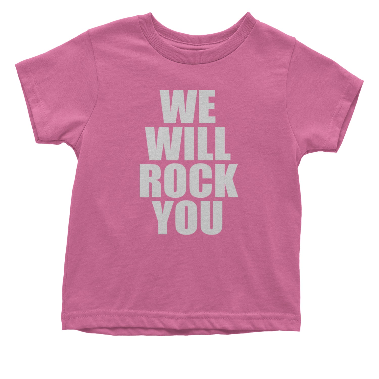 We Will Rock You Infant One-Piece Romper Bodysuit and Toddler T-shirt Raspberry