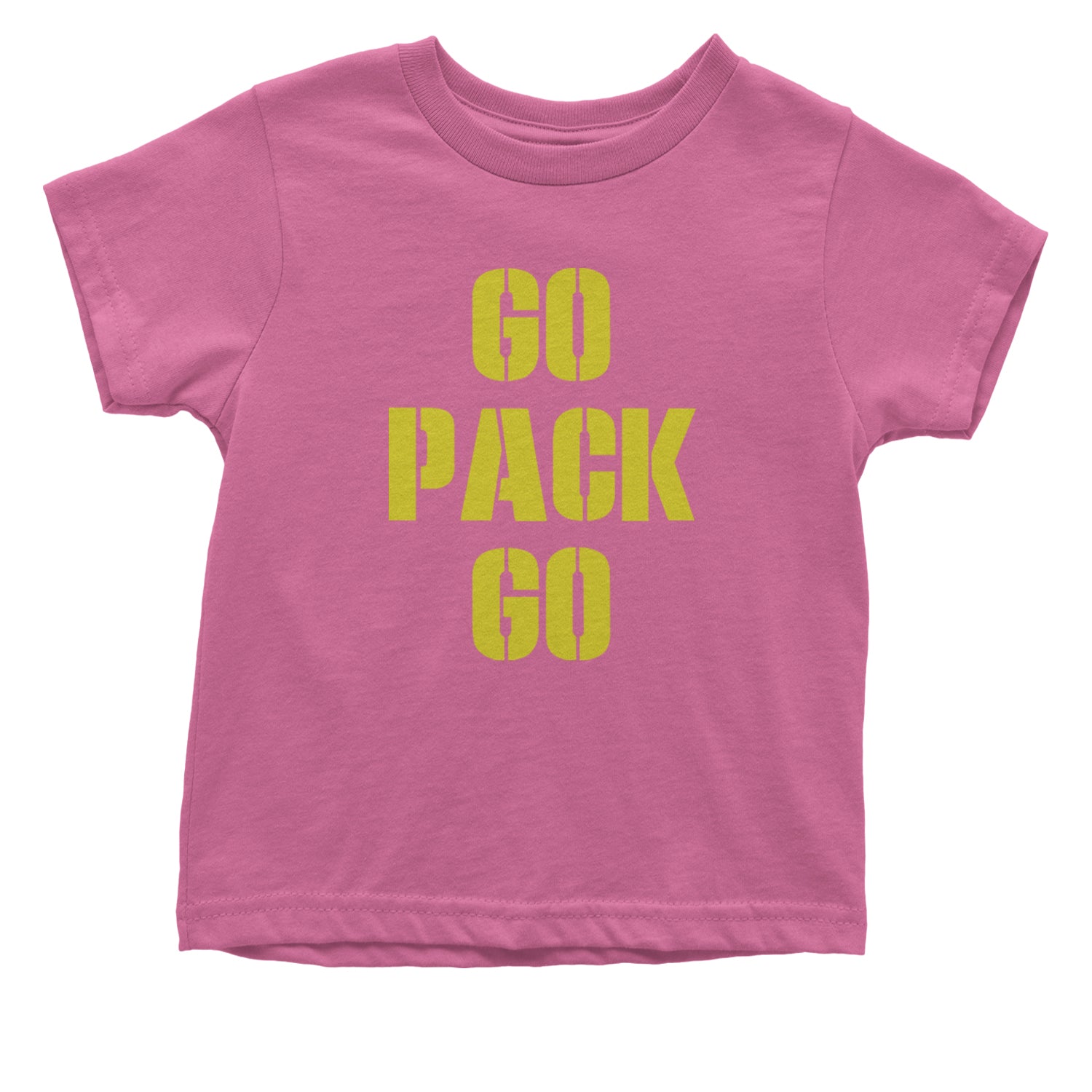 Go Pack Go Green Bay Infant One-Piece Romper Bodysuit and Toddler T-shirt Raspberry