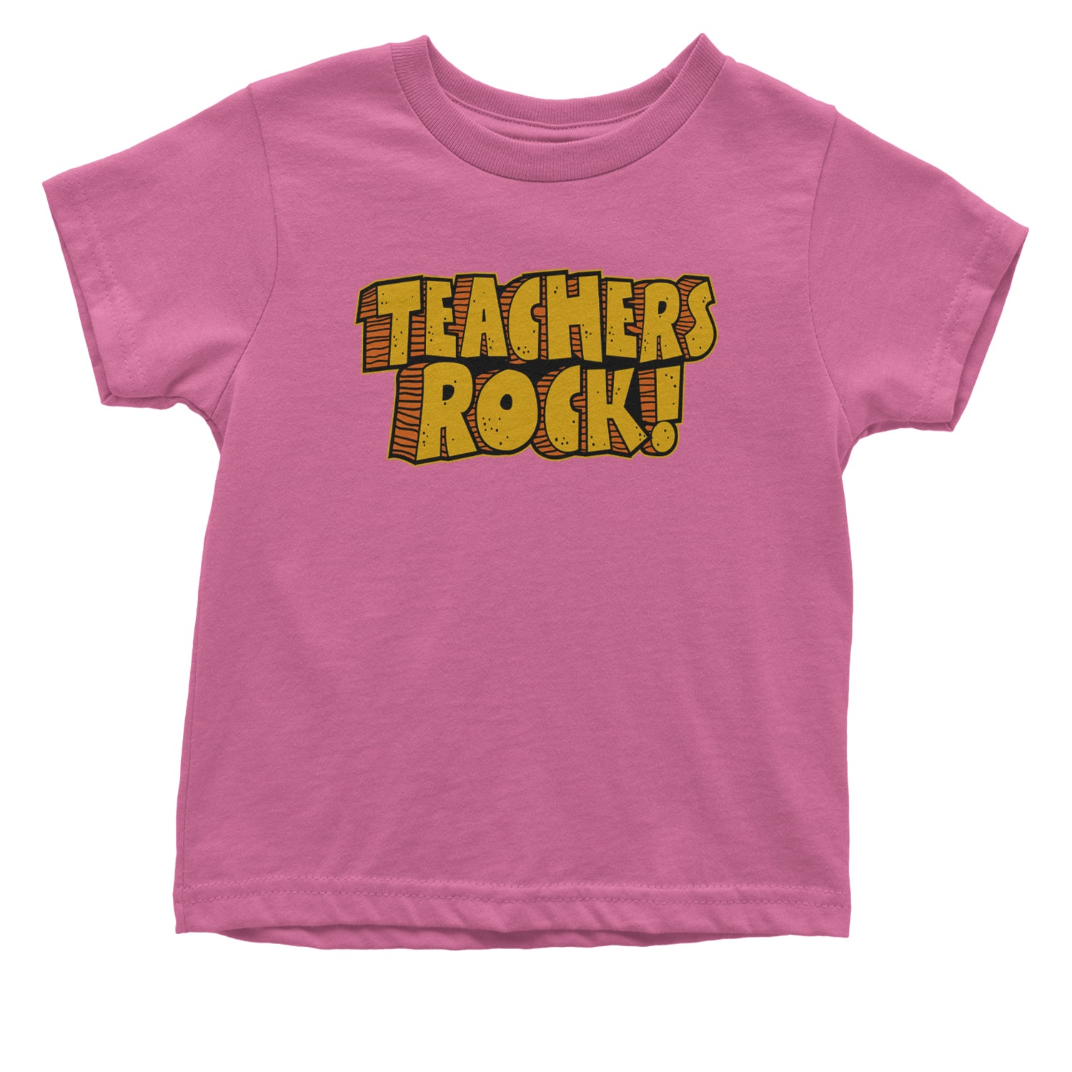 Teachers Rock Retro Infant One-Piece Romper Bodysuit and Toddler T-shirt Raspberry