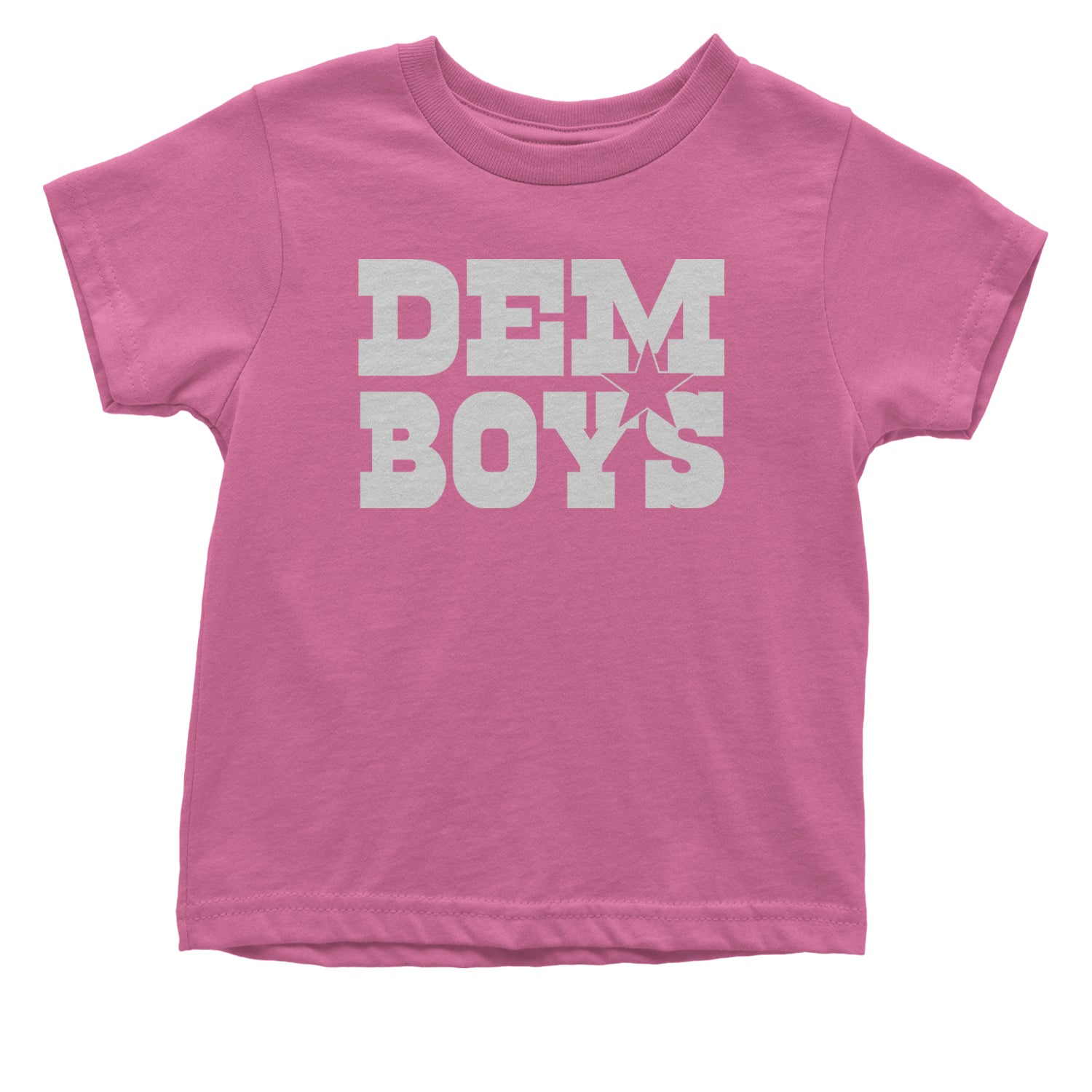 Dem Boys Dallas Football Infant One-Piece Romper Bodysuit and Toddler T-shirt Raspberry