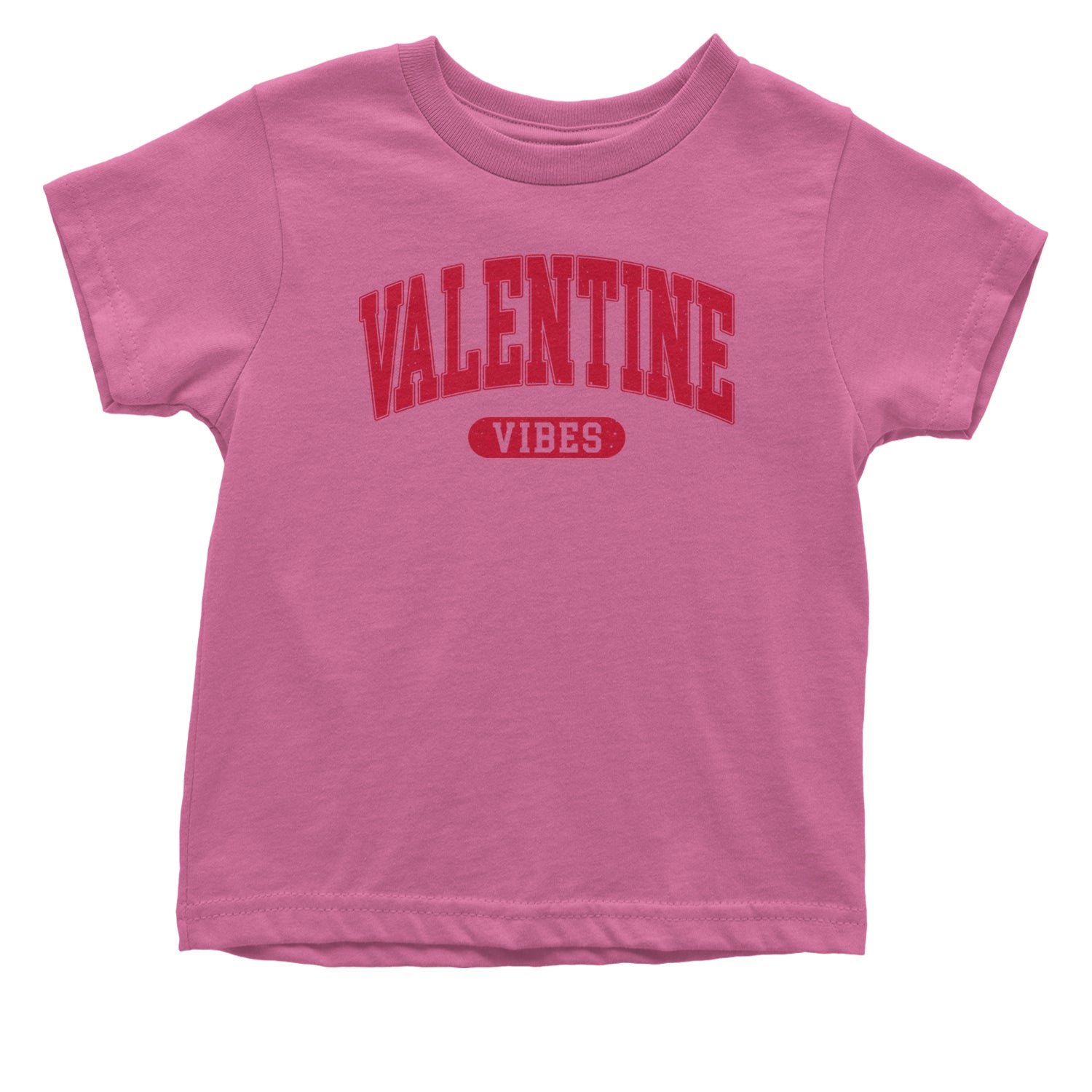 Valentines Vibes Infant One-Piece Romper Bodysuit and Toddler T-shirt Raspberry