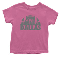 Dallas Texas Skyline Infant One-Piece Romper Bodysuit and Toddler T-shirt Raspberry