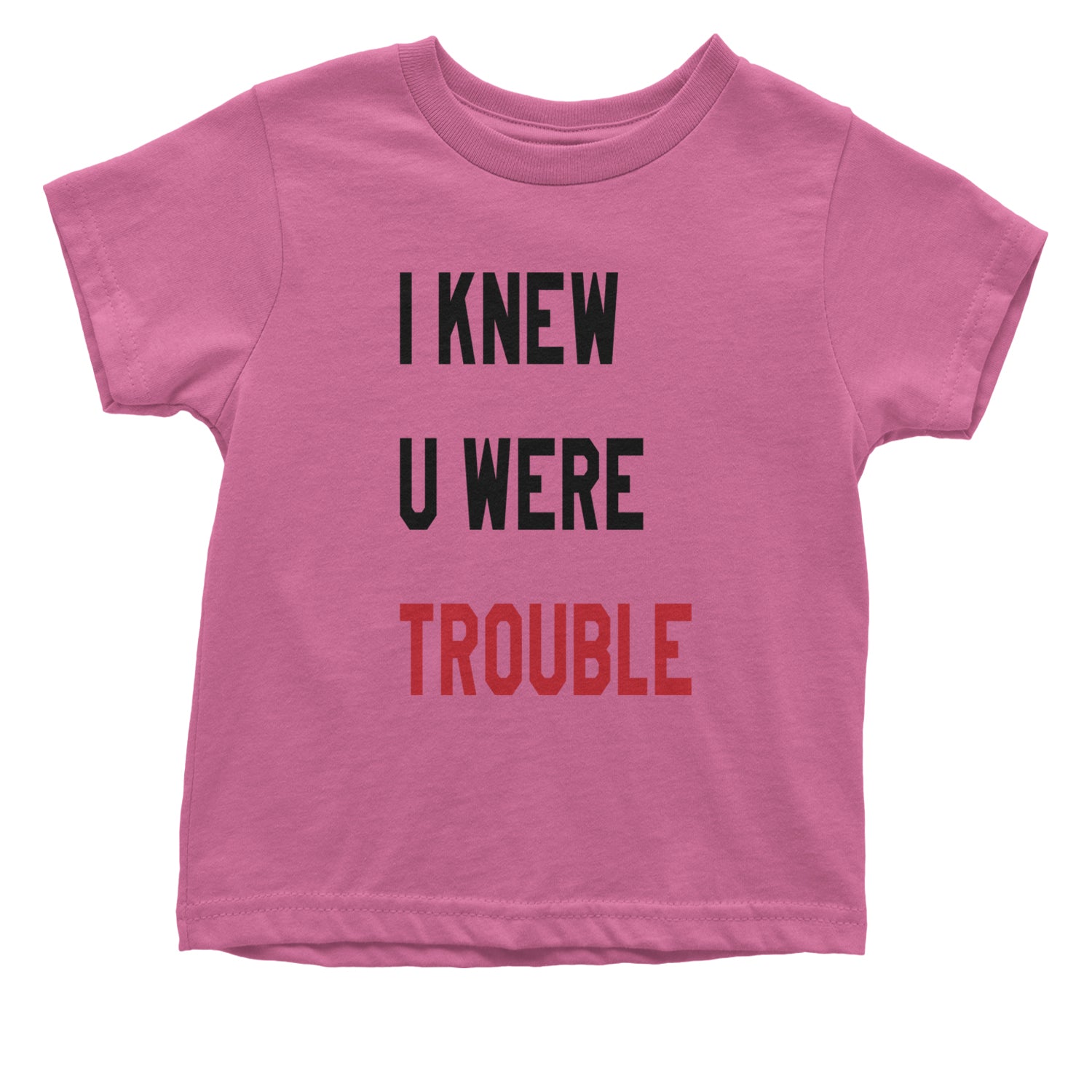 I Knew You Were Trouble New TTPD Era Infant One-Piece Romper Bodysuit and Toddler T-shirt Raspberry