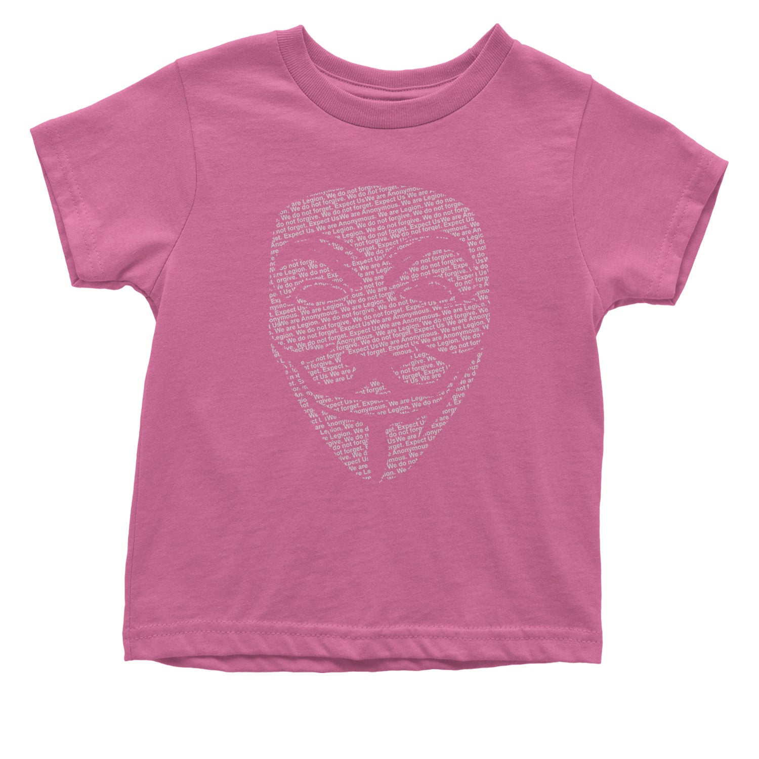 V For Vendetta Anonymous Mask Infant One-Piece Romper Bodysuit and Toddler T-shirt Raspberry