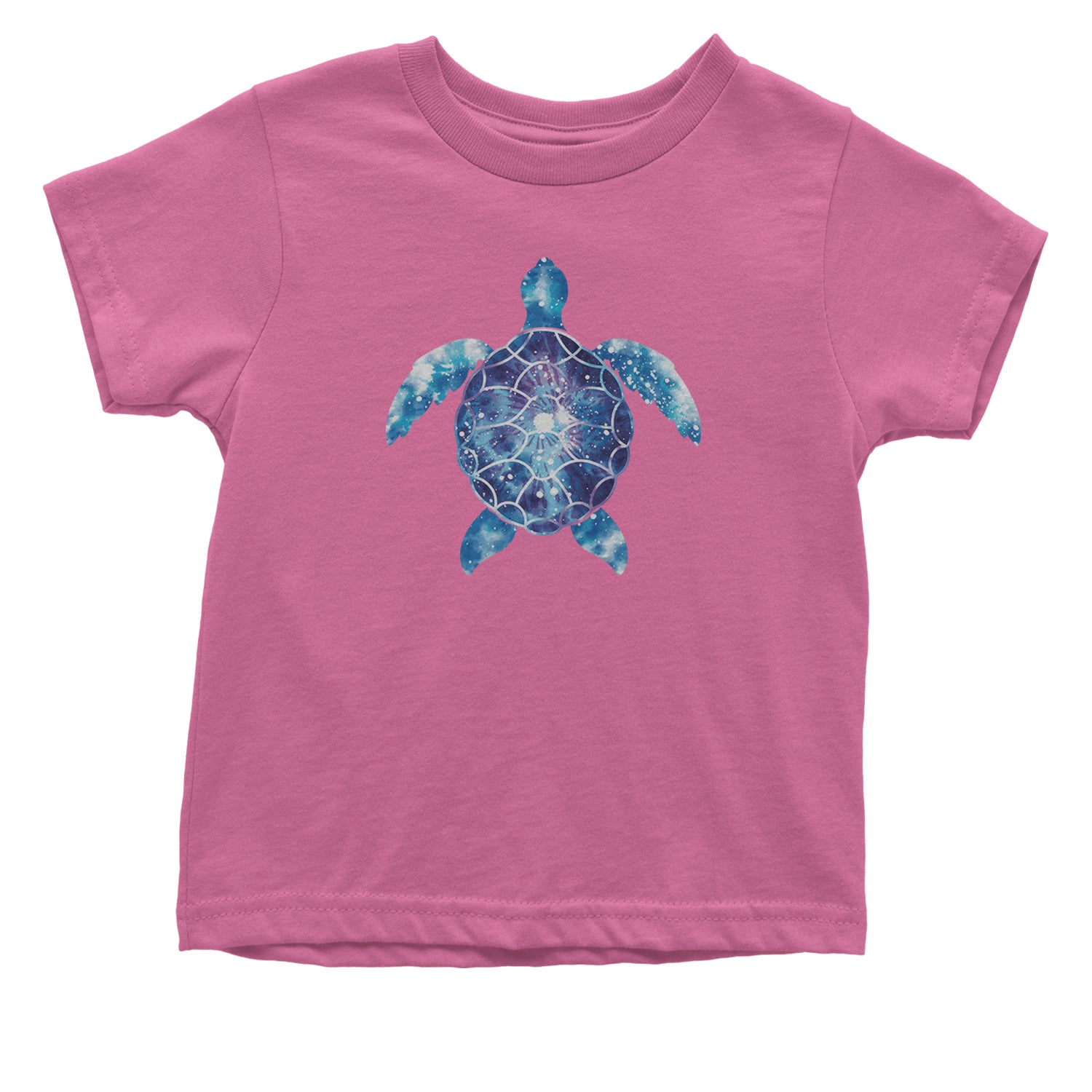 Ocean Aura Tie-Dye Sea Turtle Infant One-Piece Romper Bodysuit and Toddler T-shirt Raspberry