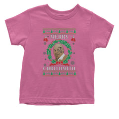Merry Chrithmith Ugly Christmas Infant One-Piece Romper Bodysuit and Toddler T-shirt Raspberry