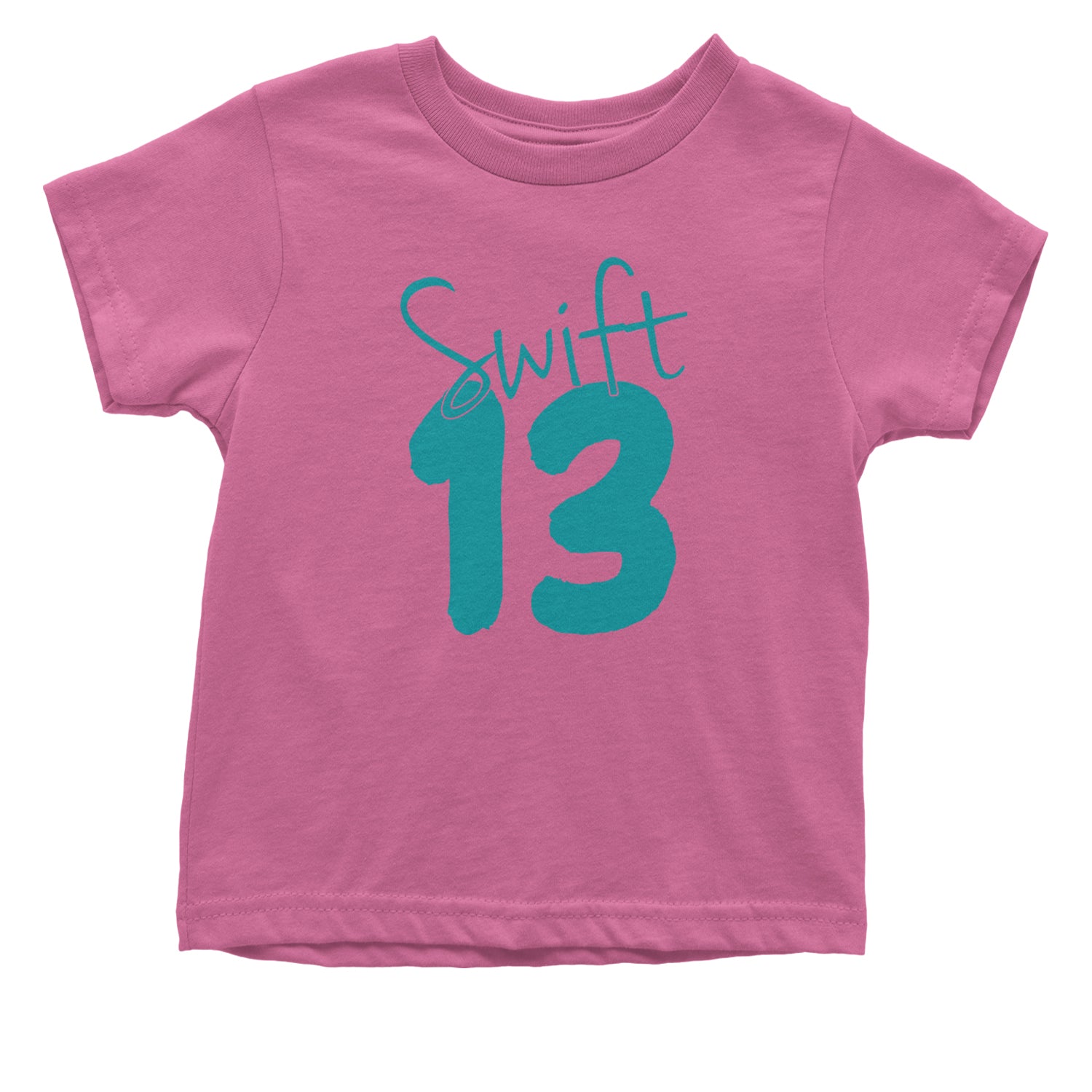 13 Swift 13 Lucky Number Era TTPD Infant One-Piece Romper Bodysuit and Toddler T-shirt Raspberry