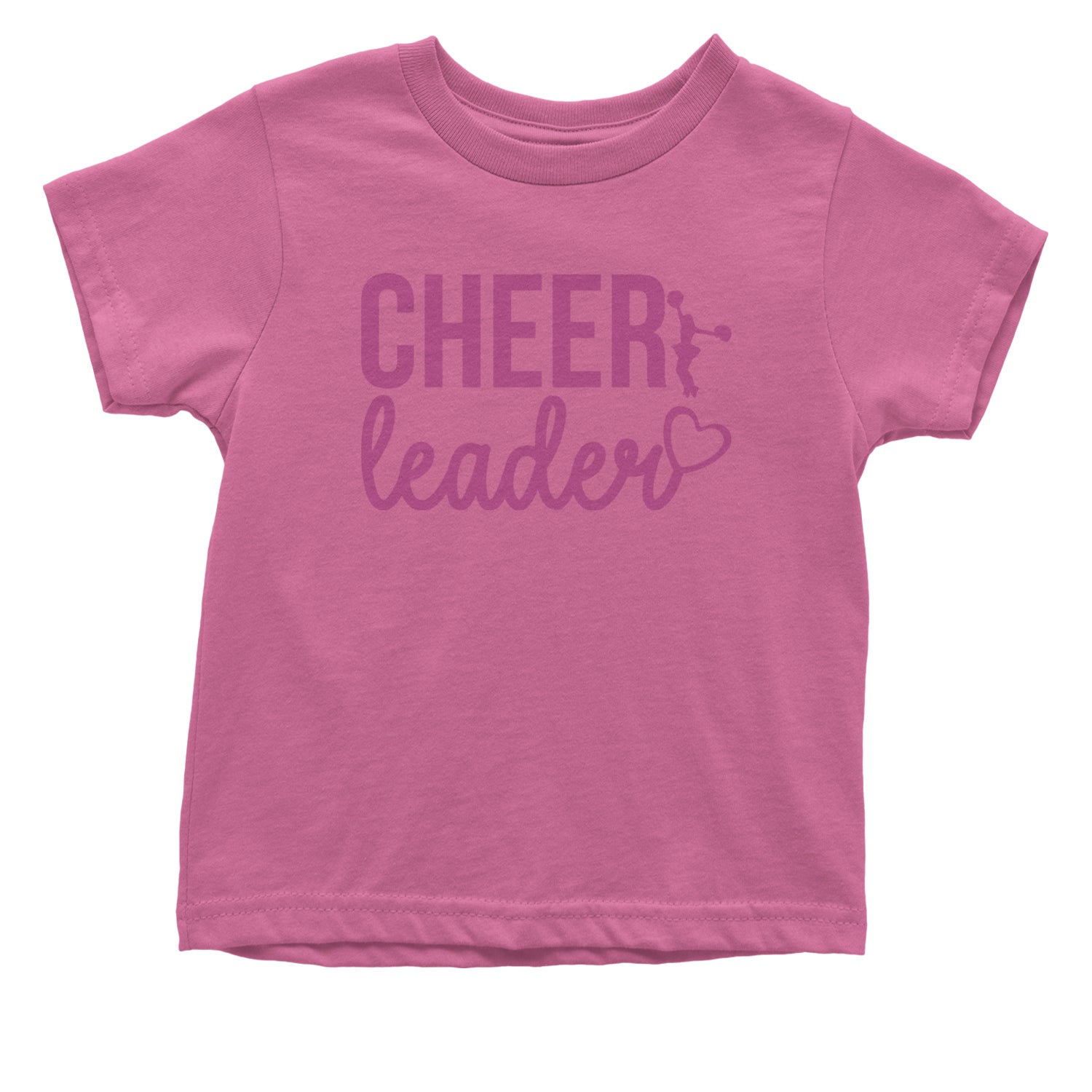 Cheerleader Heart Love Infant One-Piece Romper Bodysuit and Toddler T-shirt Raspberry