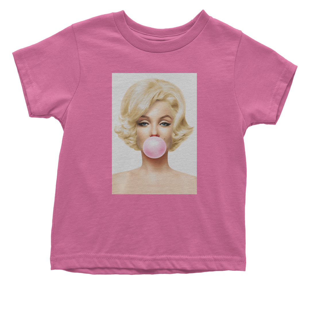 Ms. Monroe Pink Bubble Gum American Icon Infant One-Piece Romper Bodysuit and Toddler T-shirt Raspberry
