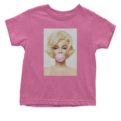 Ms. Monroe Pink Bubble Gum American Icon Infant One-Piece Romper Bodysuit and Toddler T-shirt Raspberry