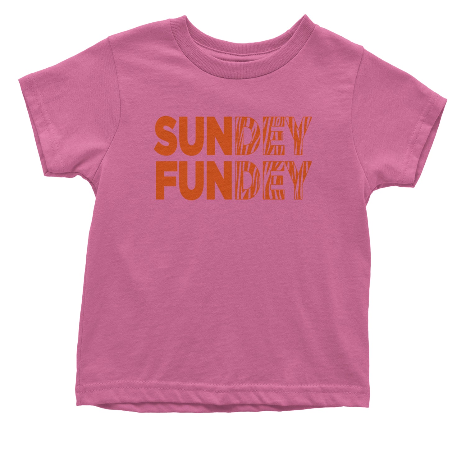 SunDEY FunDEY Sunday FundayInfant One-Piece Romper Bodysuit and Toddler T-shirt Raspberry