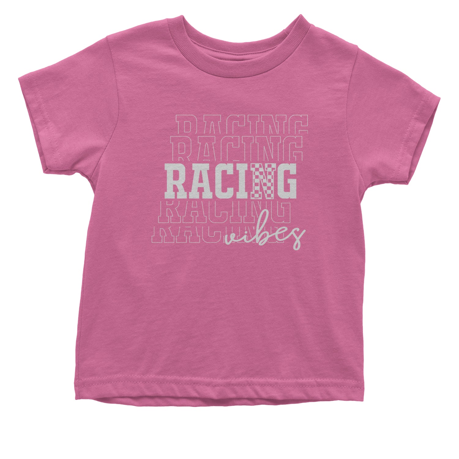 Racing Vibes Infant One-Piece Romper Bodysuit and Toddler T-shirt Raspberry