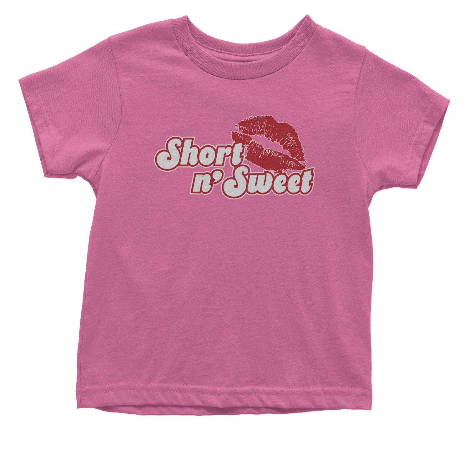 Short N' Sweet Red Lips Infant One-Piece Romper Bodysuit and Toddler T-shirt Raspberry