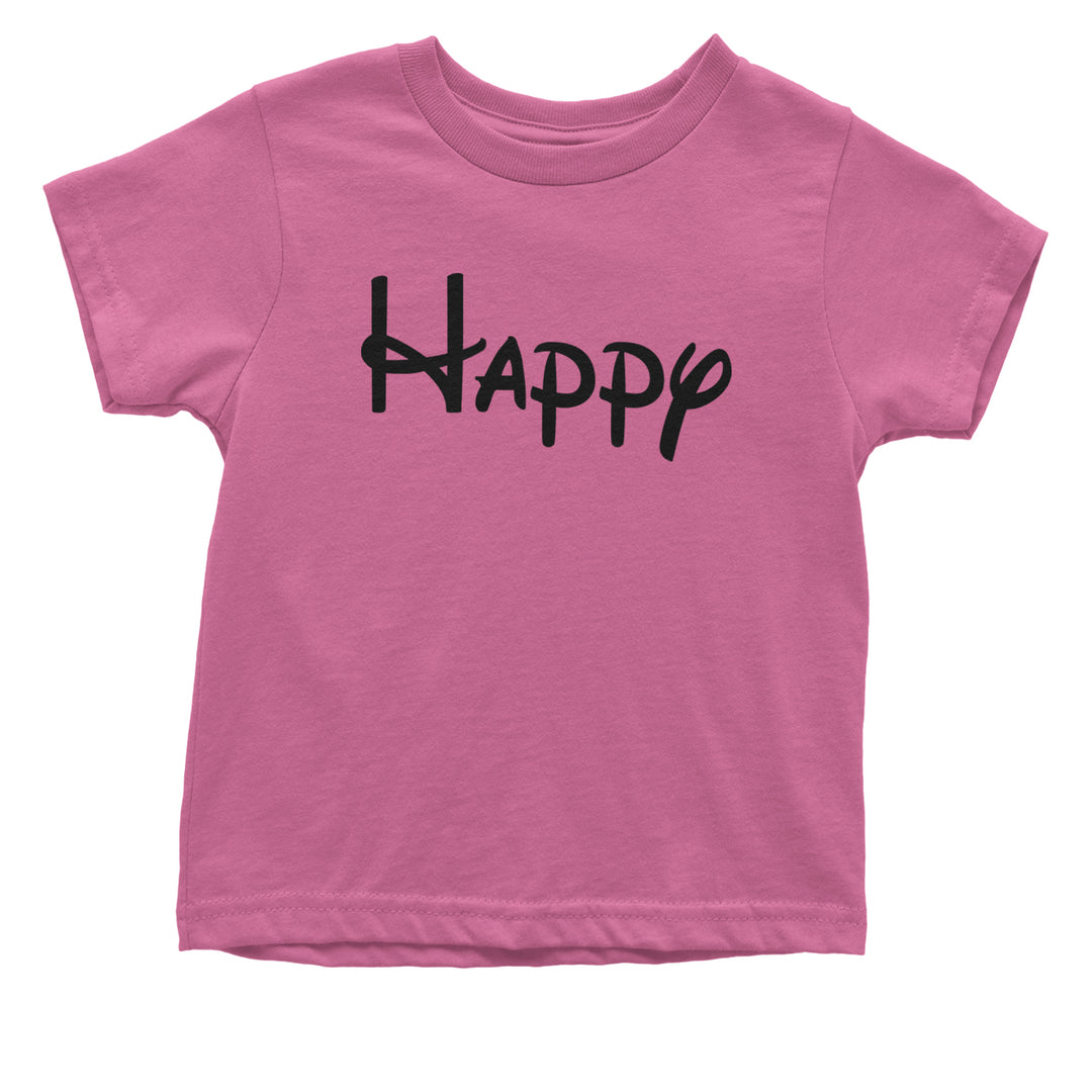 Happy - 7 Dwarfs Costume Infant One-Piece Romper Bodysuit and Toddler T-shirt Raspberry