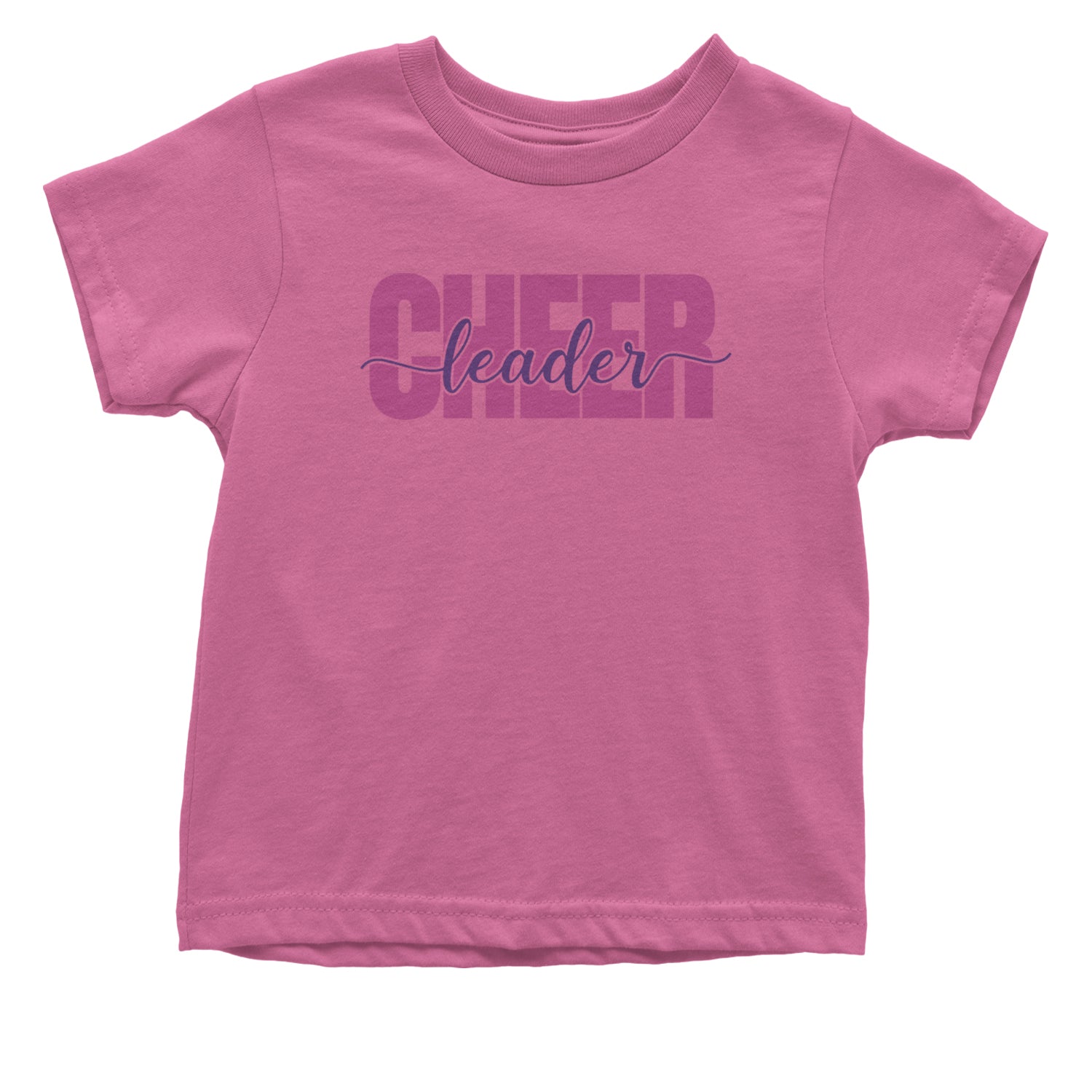 Cheerleader with Scripted Flair Infant One-Piece Romper Bodysuit and Toddler T-shirt Raspberry